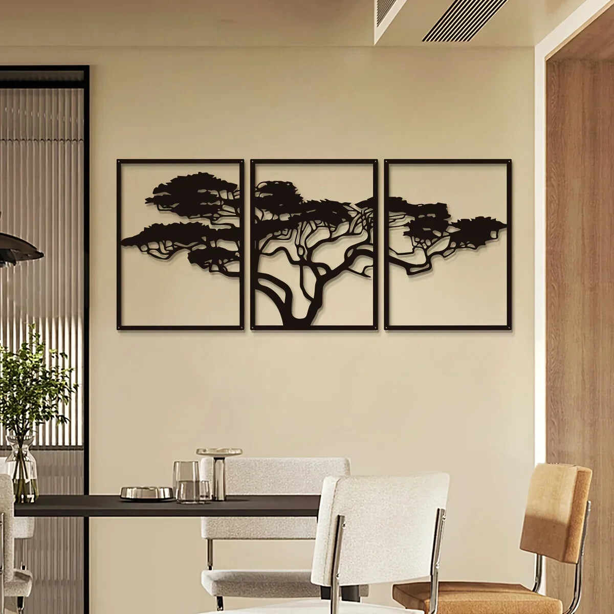 Black Tree Metal Wall Art