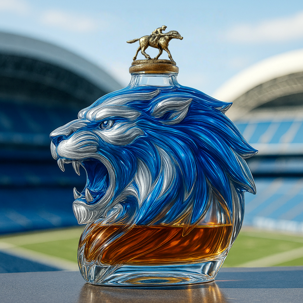 Detroit Lions Limited Edition Whiskey Bottle