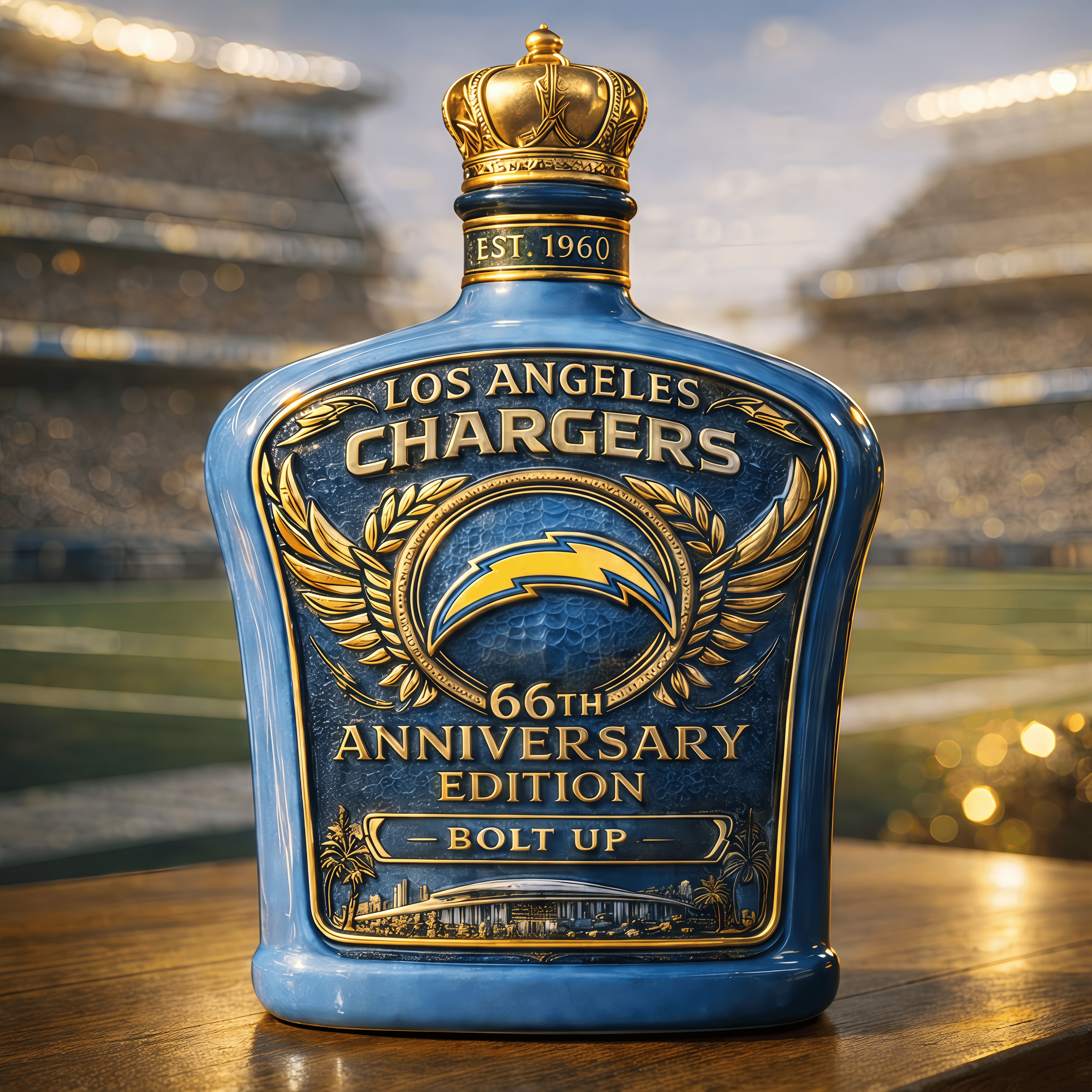 Chargers 66th Anniversary Decanter