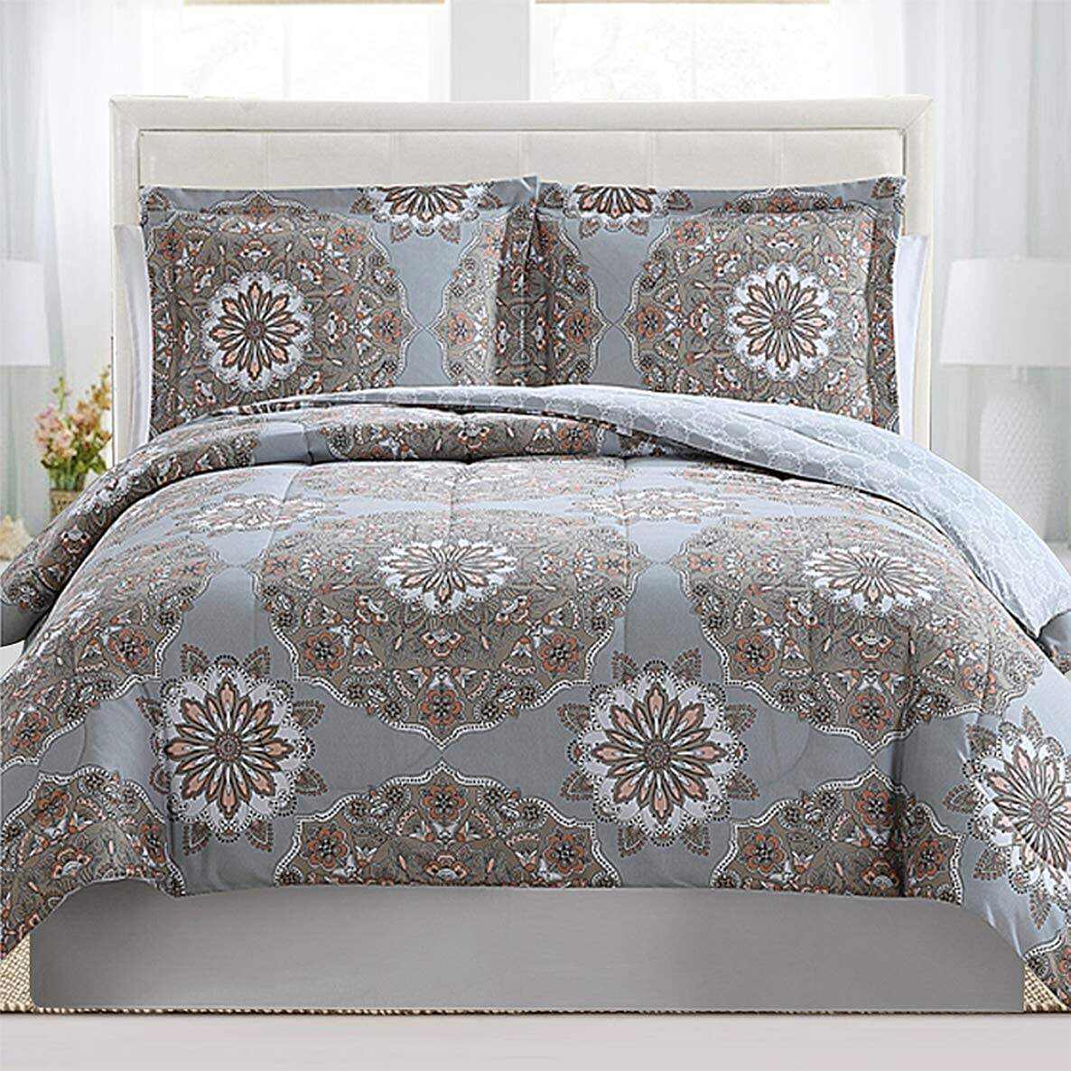 Duvet Cover Set 1800 Count Egyptian Cotton 3 Piece Luxury Soft 2 Pillow Shams. King Size