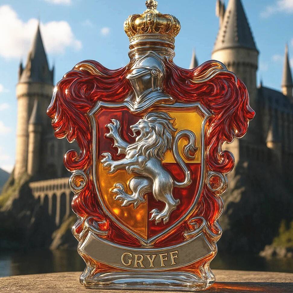Hogwarts House Crest Whiskey Bottle