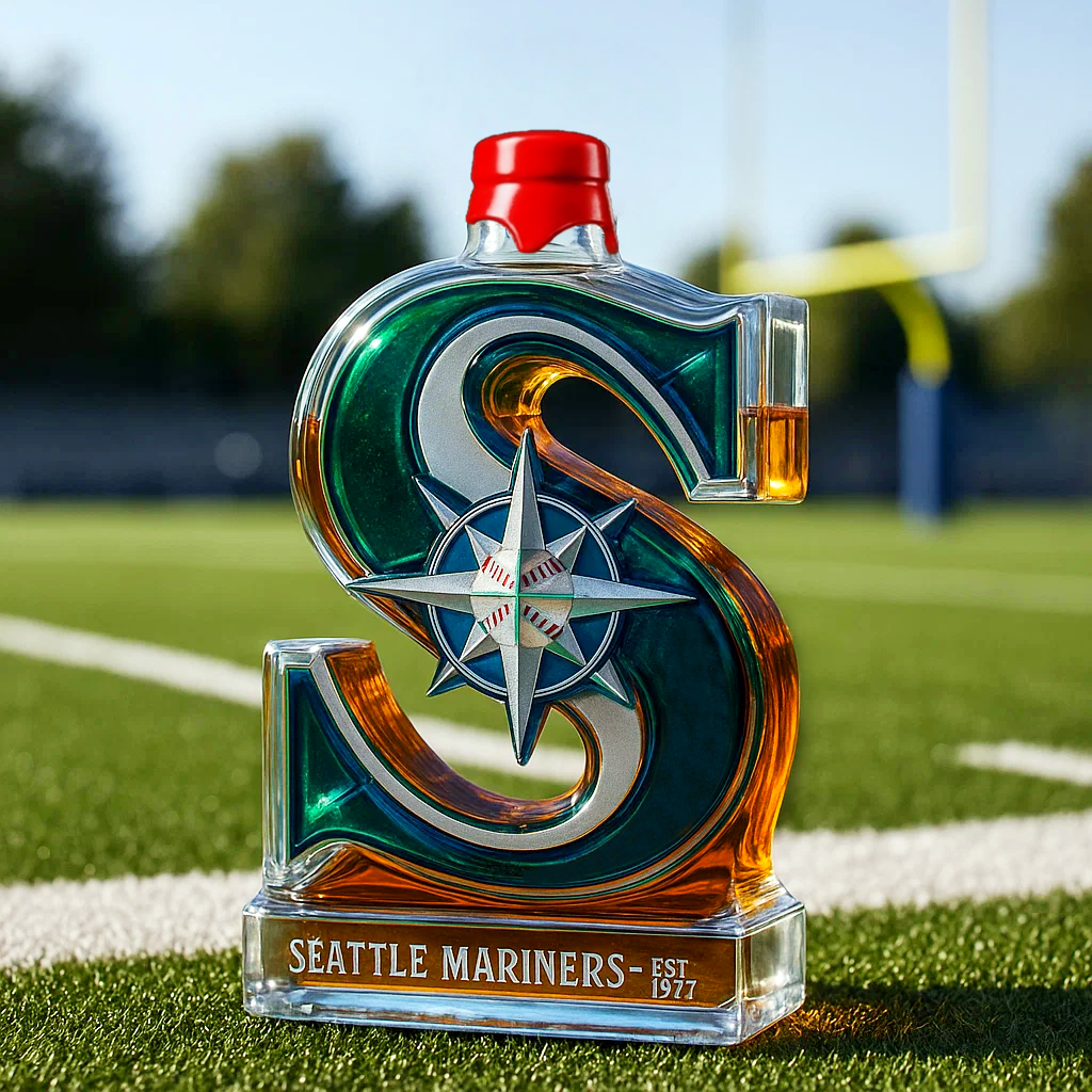 Seattle Mariners Whiskey Bottle