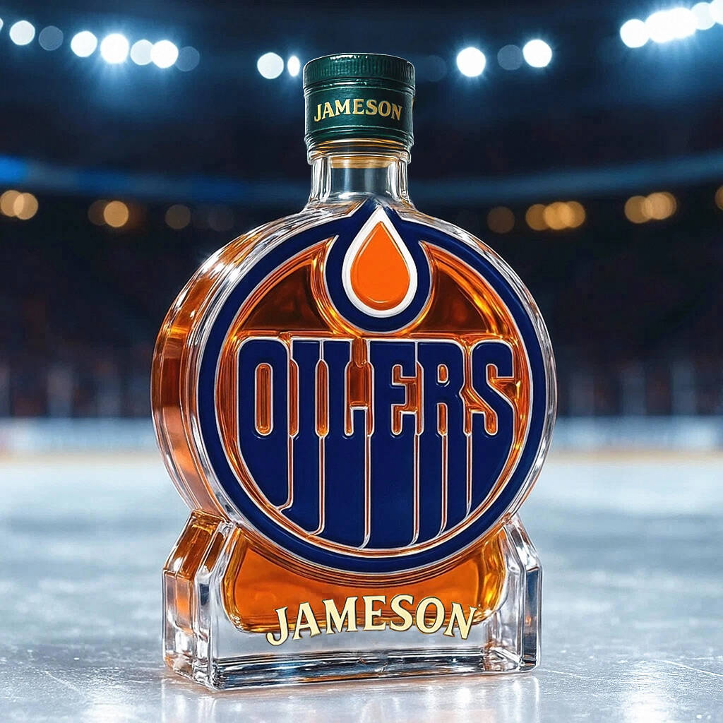 Edmonton Oilers Whisky Bottle