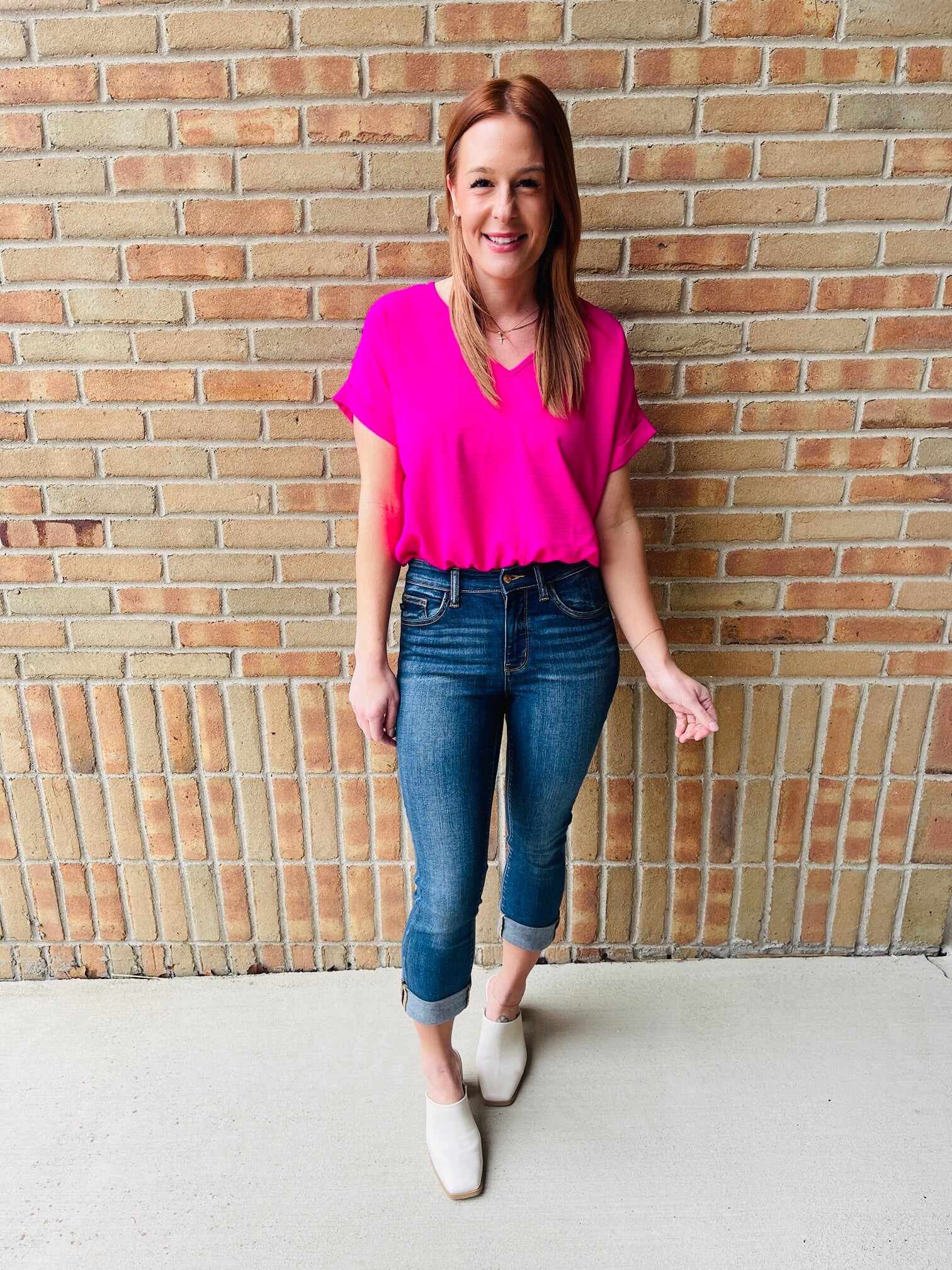 PLUS/REG Two in One Cuff This Way Skinny Jean / Capri