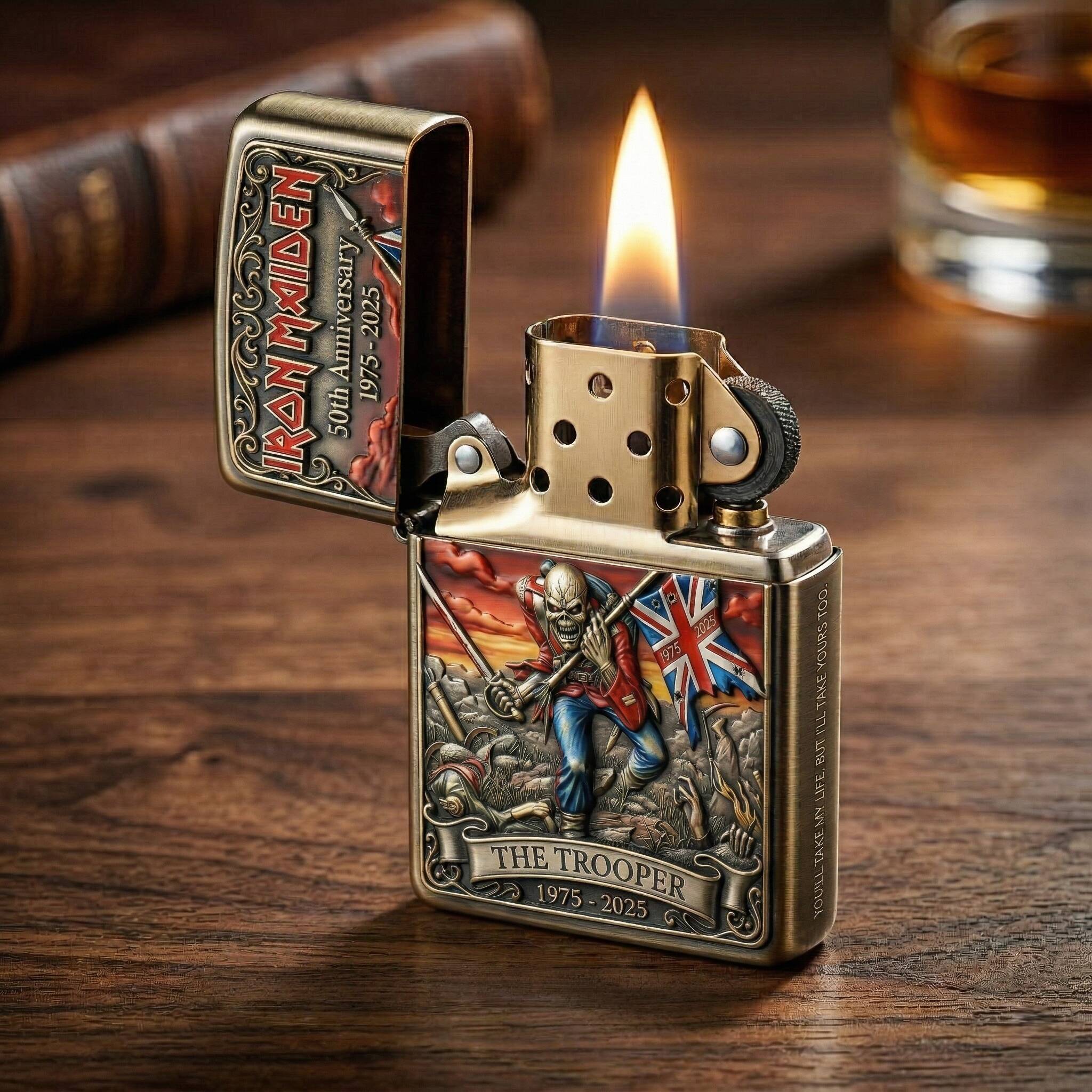 💀 Iron Maiden 50th Anniversary The Trooper Collector Lighter