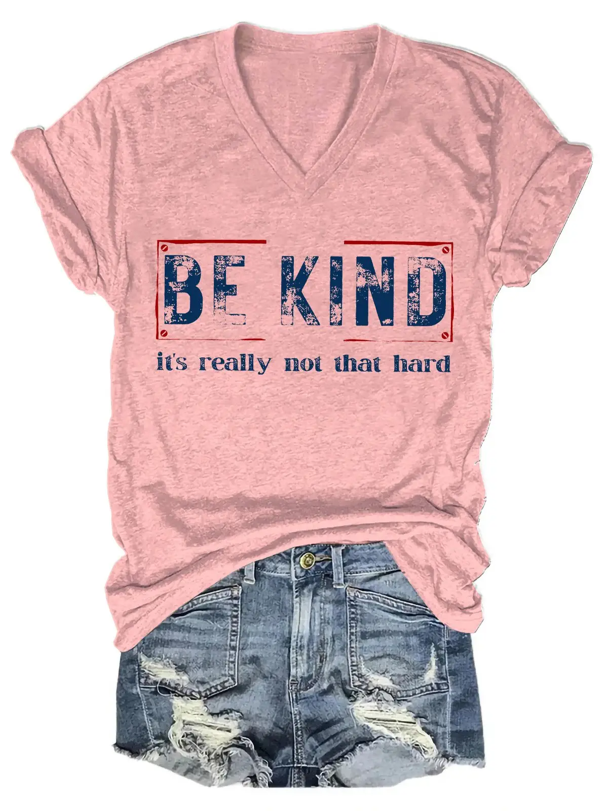 Be Kind It's Really Not That Hard Art Print Casual T-shirt