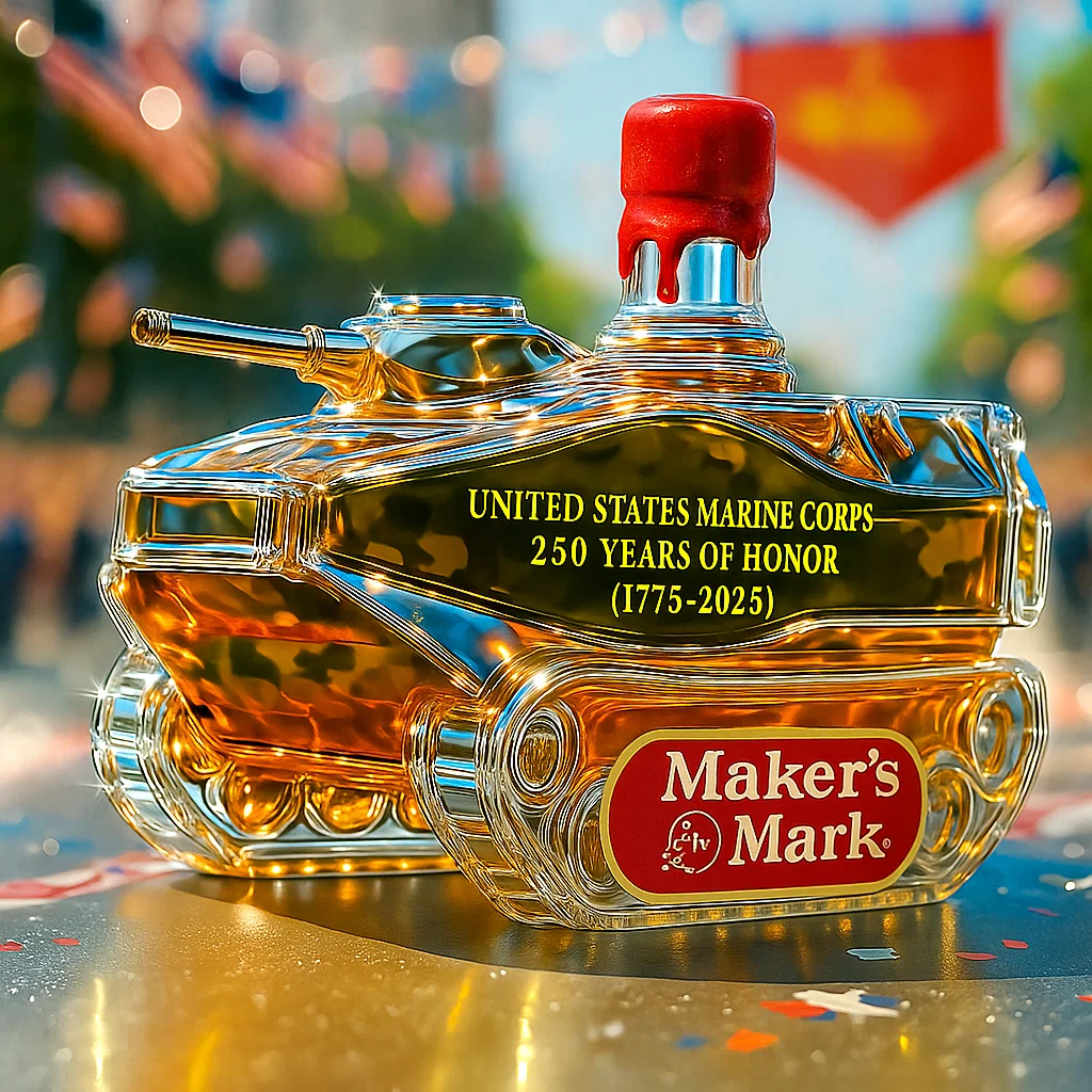 USMC 250th Anniversary AAV-7A1 Whiskey Bottle