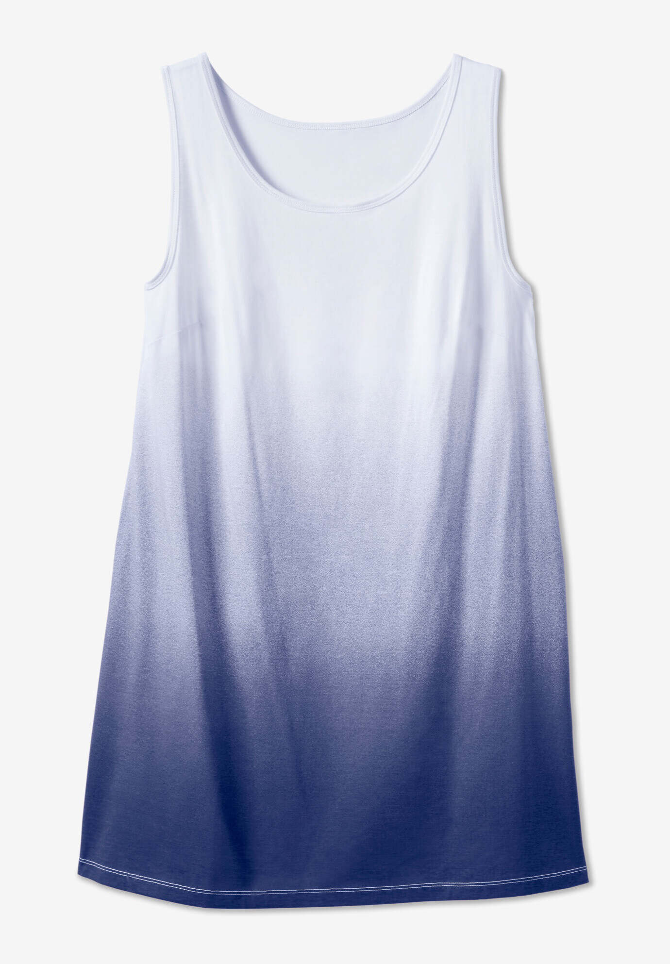Longer-Length Dip-Dye Sleeveless Tunic