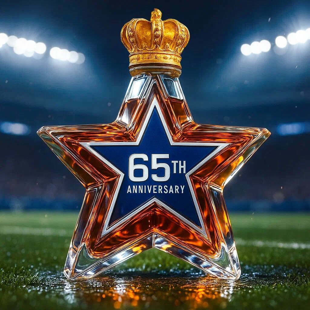 Dallas Cowboys 65th Anniversary Whiskey Bottle