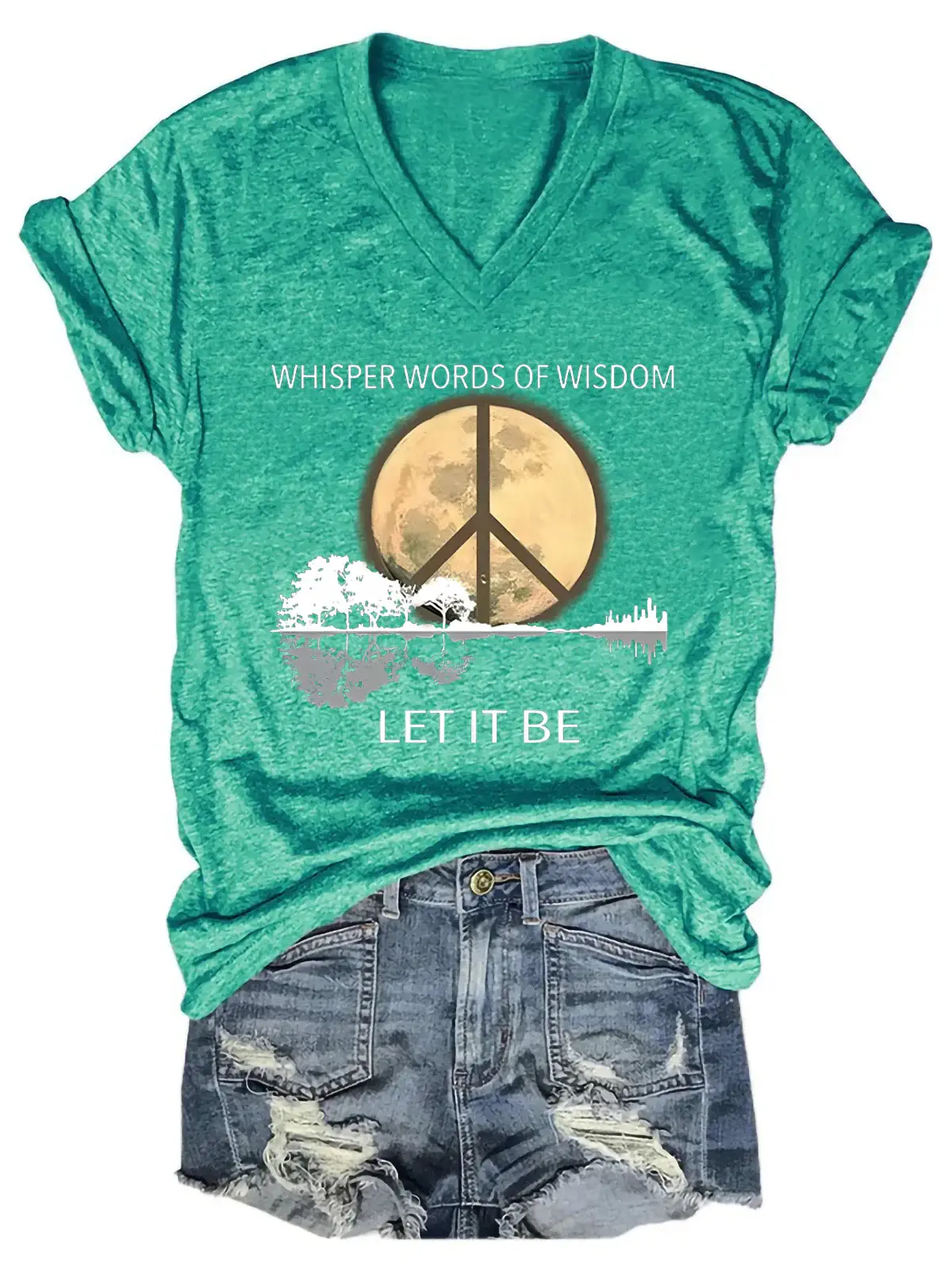 Whisper Words Of Wisdom Let It Be Art Casual T-shirt