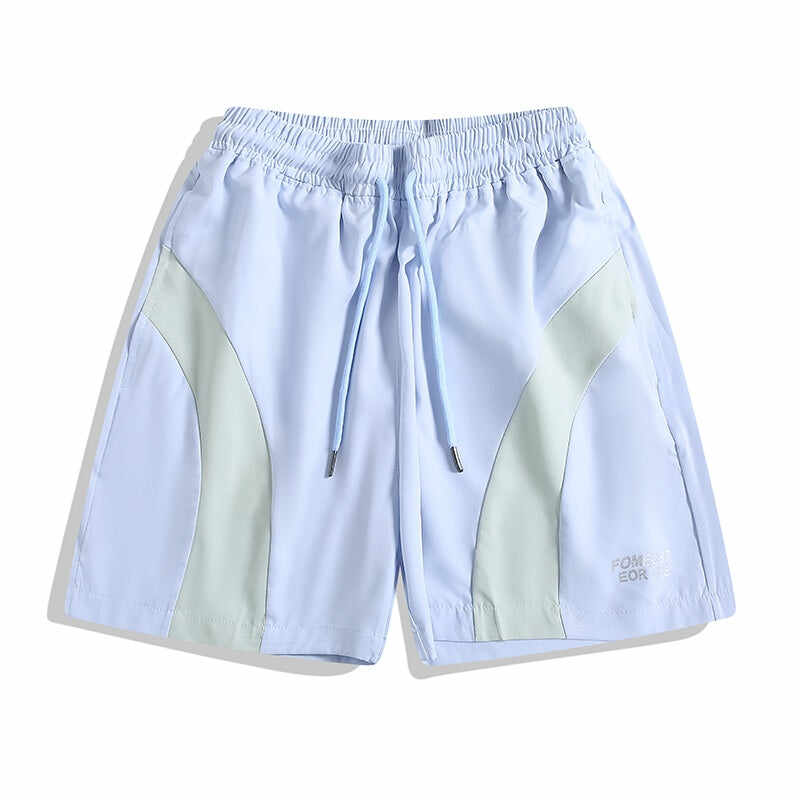 Quick-drying Contrast Color Sports Shorts Training Fitness Casual Pants