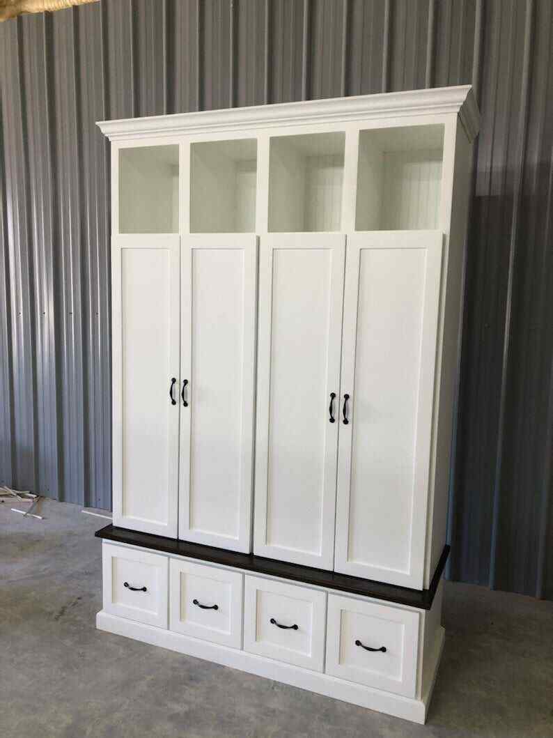 NORTH CAROLINA 4-section entryway bench locker