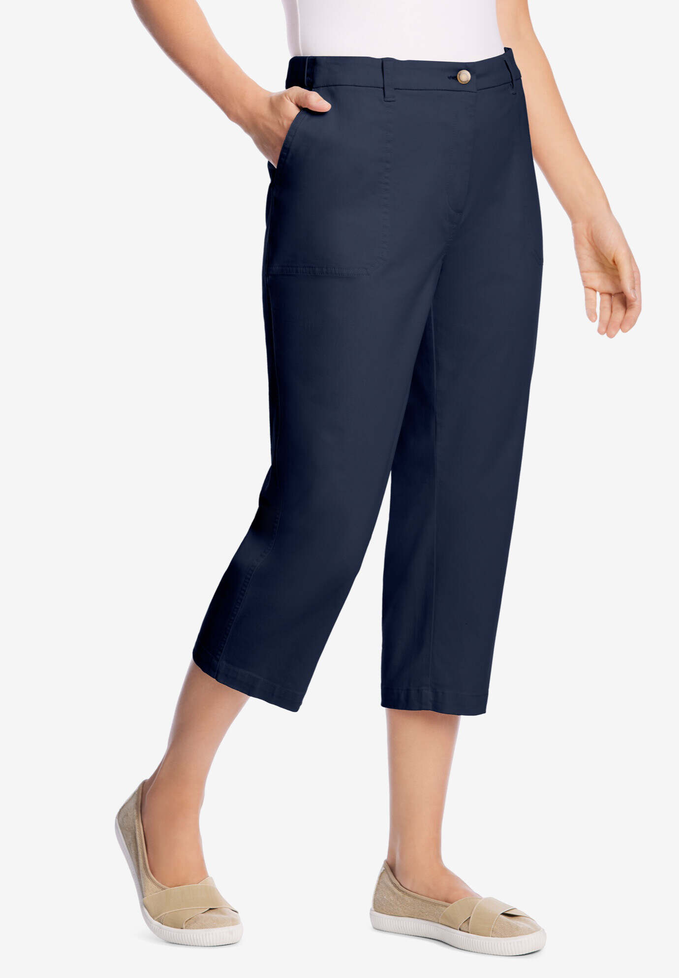 Freedom Waist Chino Capri