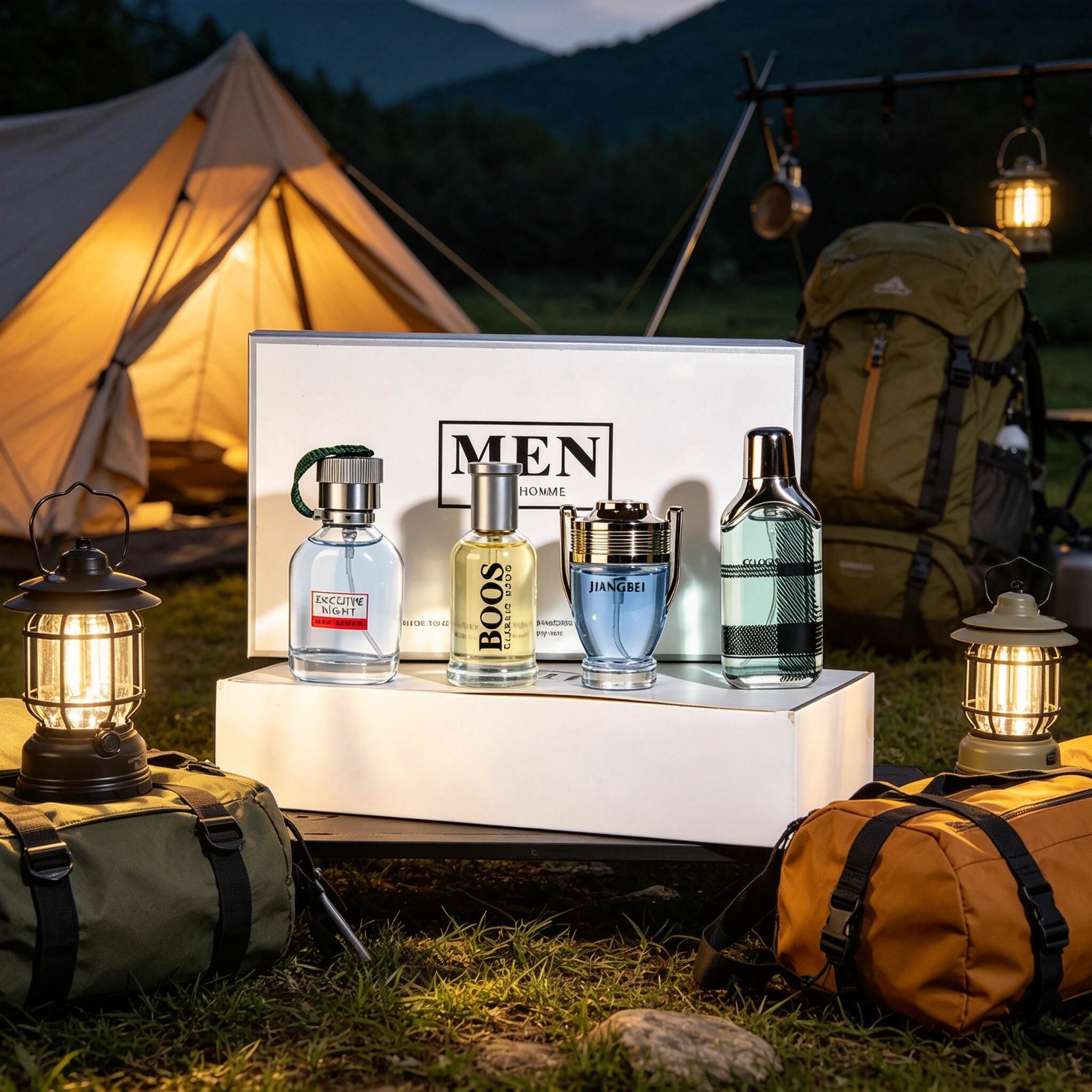 4 Pcs 25ml Refined Gentleman  Men Eau de Toilette Gift Set