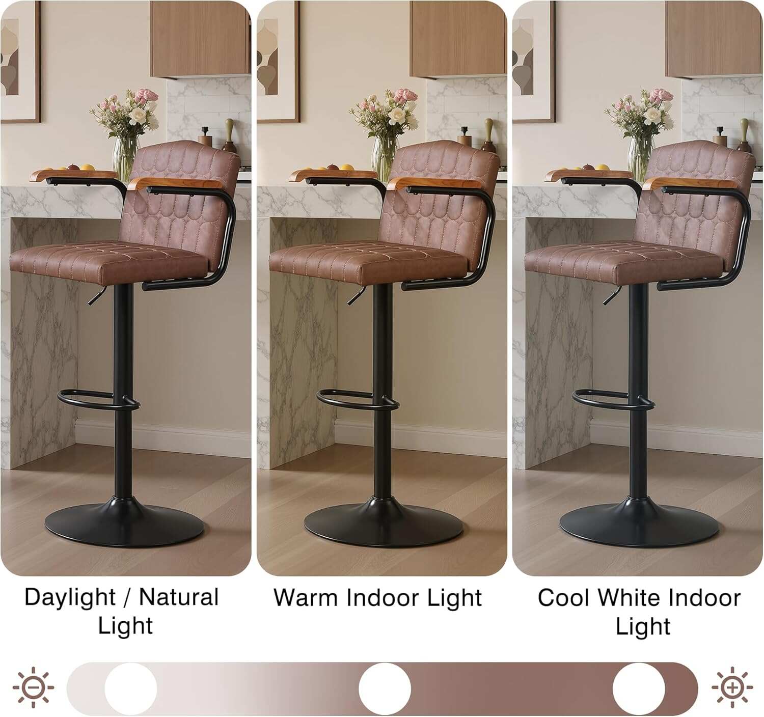 VECELO Bar Stools Set of 2