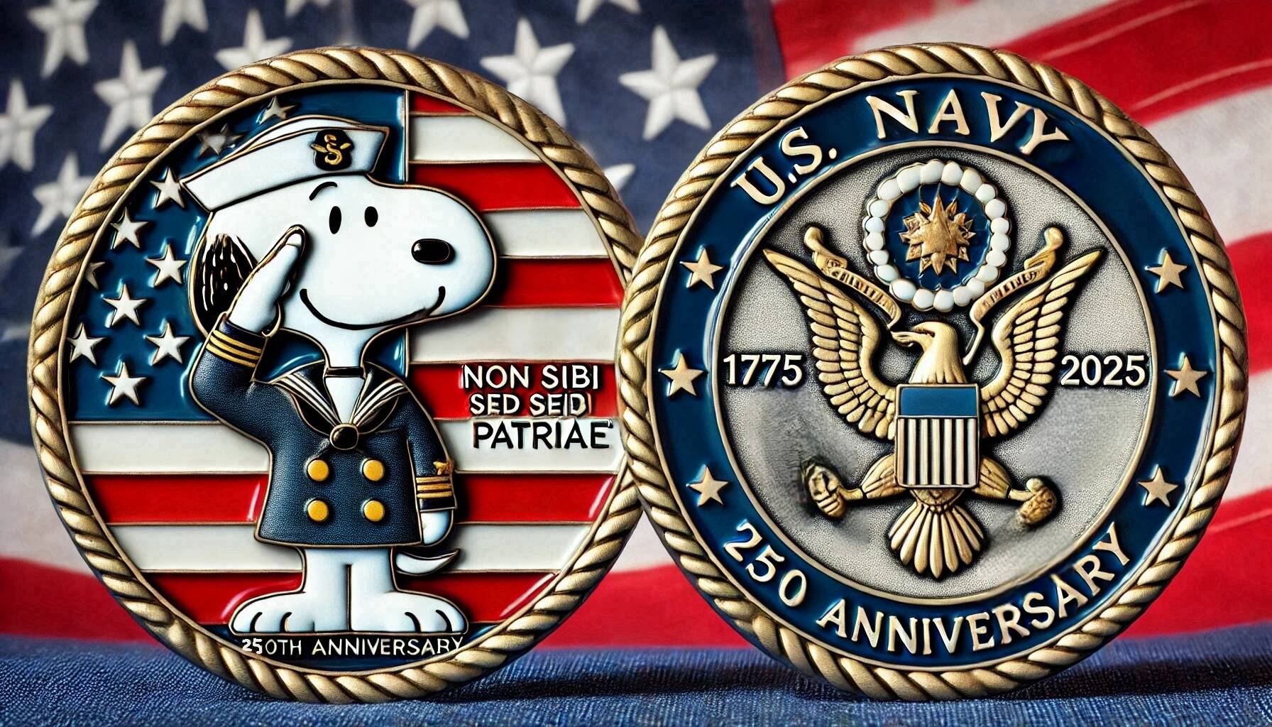 U.S. Military 250th Anniversary Snooopy Coin