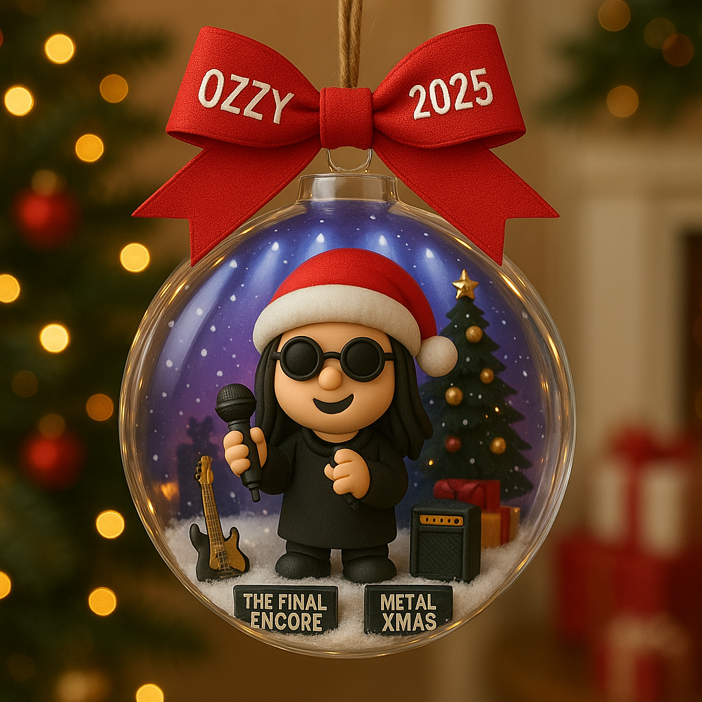 Ozzy Osbourne Christmas Atmosphere Snow Globe Ornament