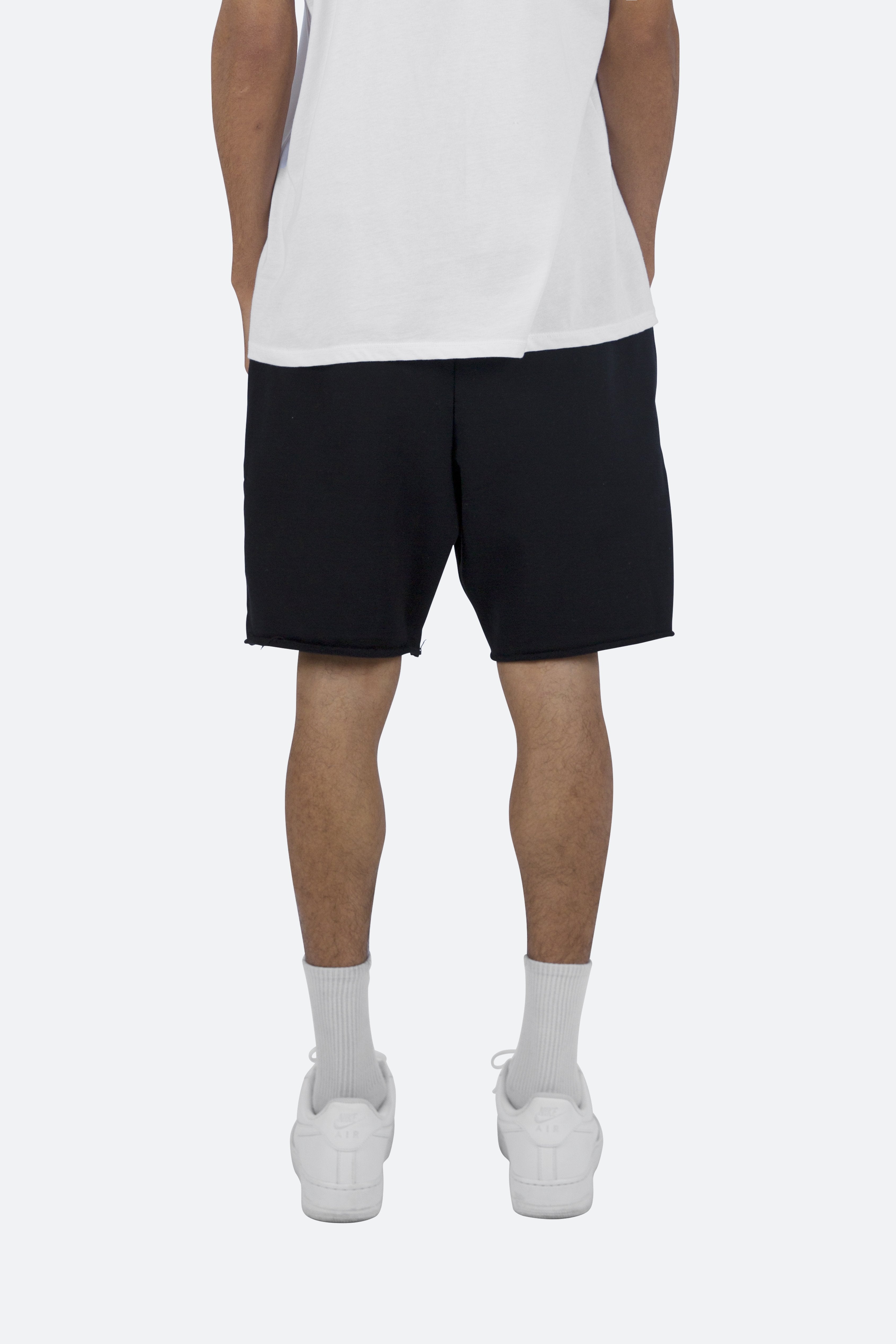 Raw Edge Sweatshorts - Black