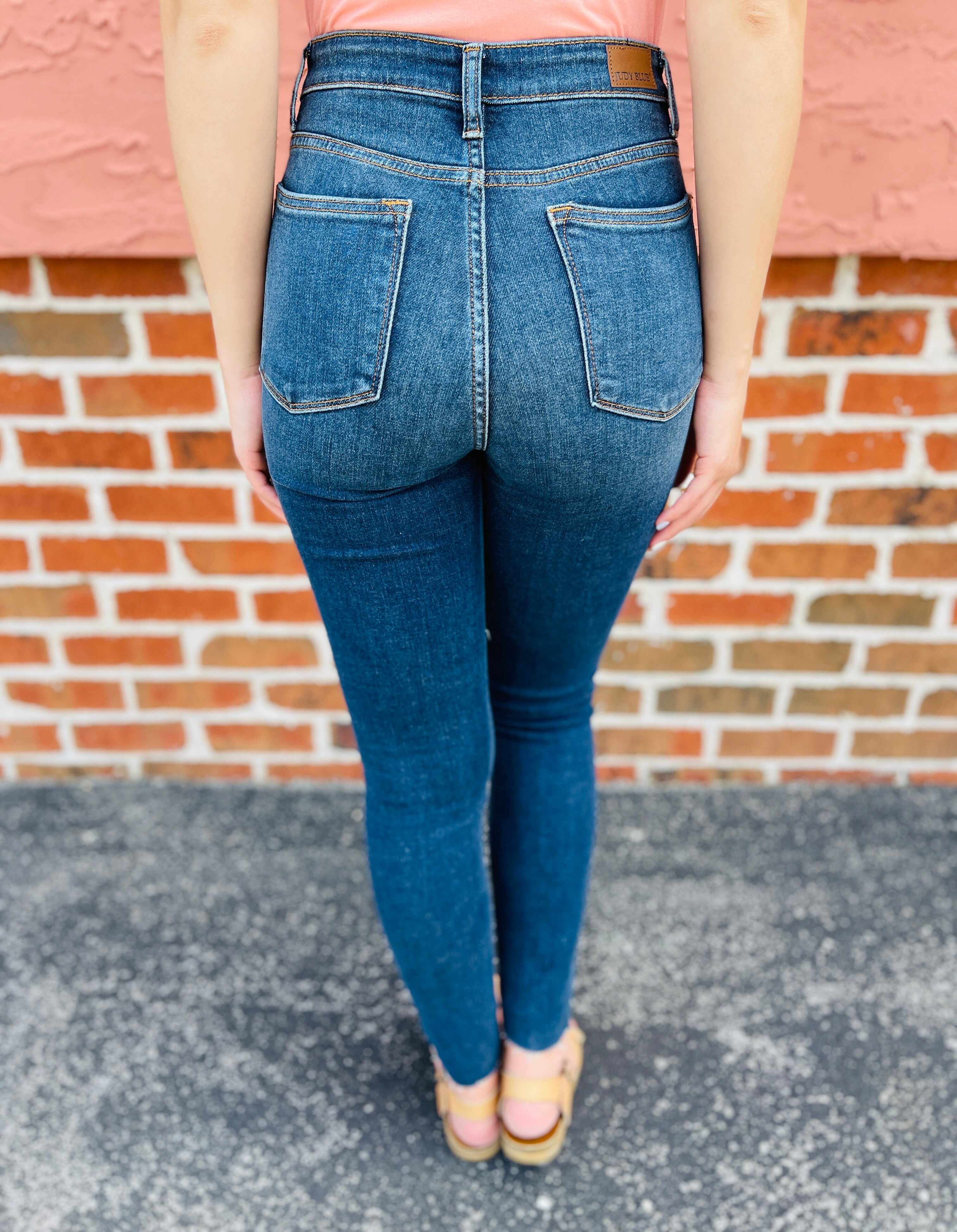 PLUS/REG Sparks Fly Button Fly Skinny Jeans