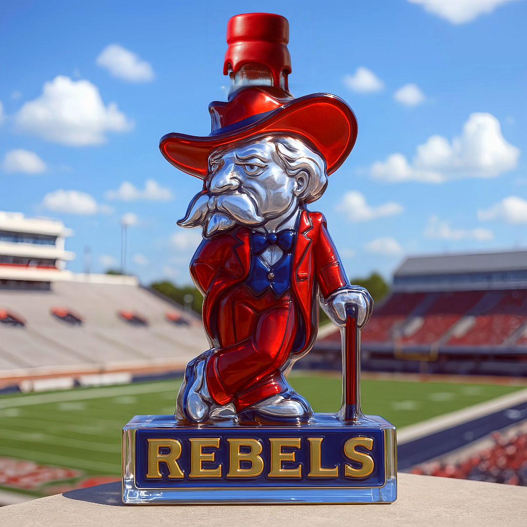 Ole Miss Rebels Limited Edition Whiskey Bottle