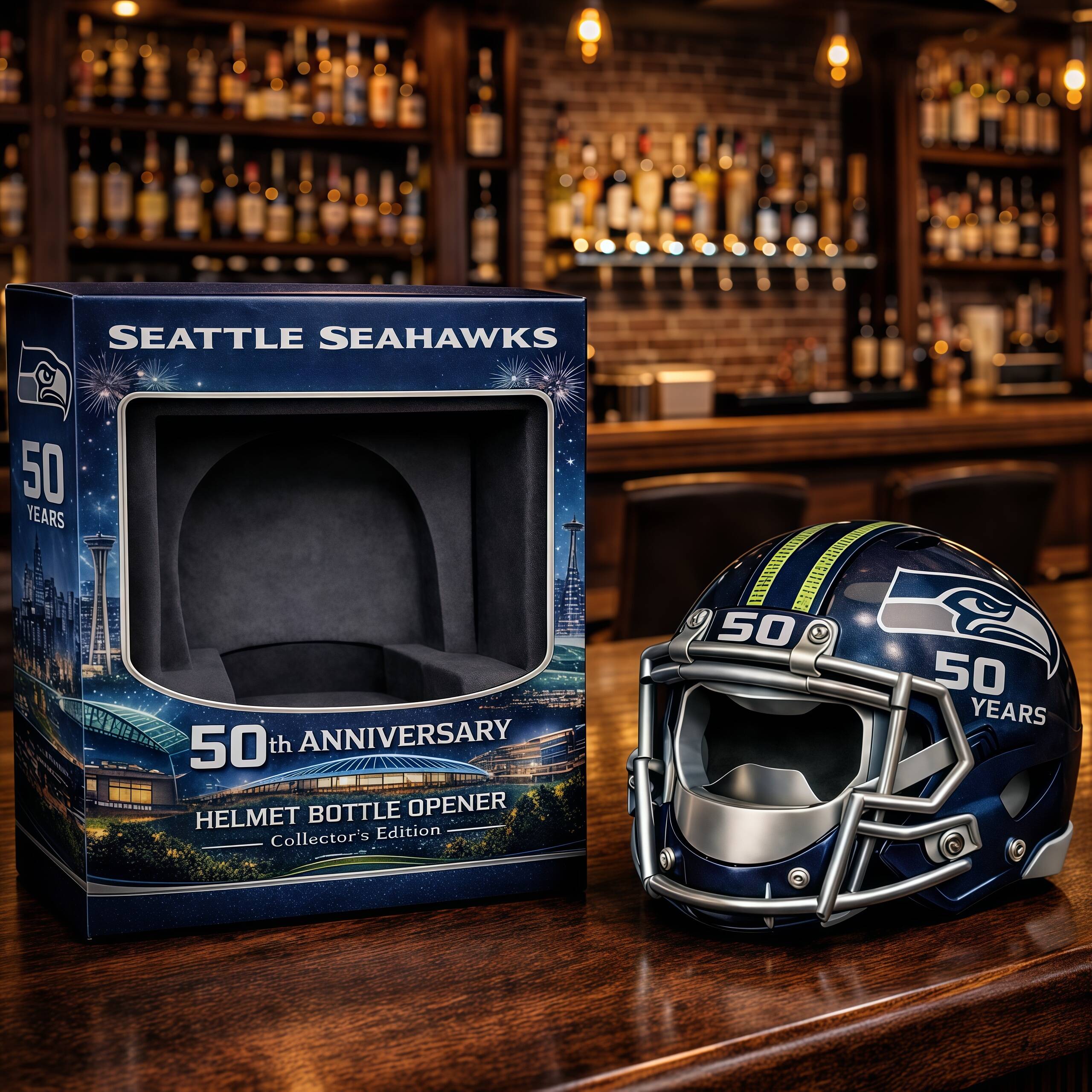 Seattle Seahawks 50th Anniversary Bottle Opener