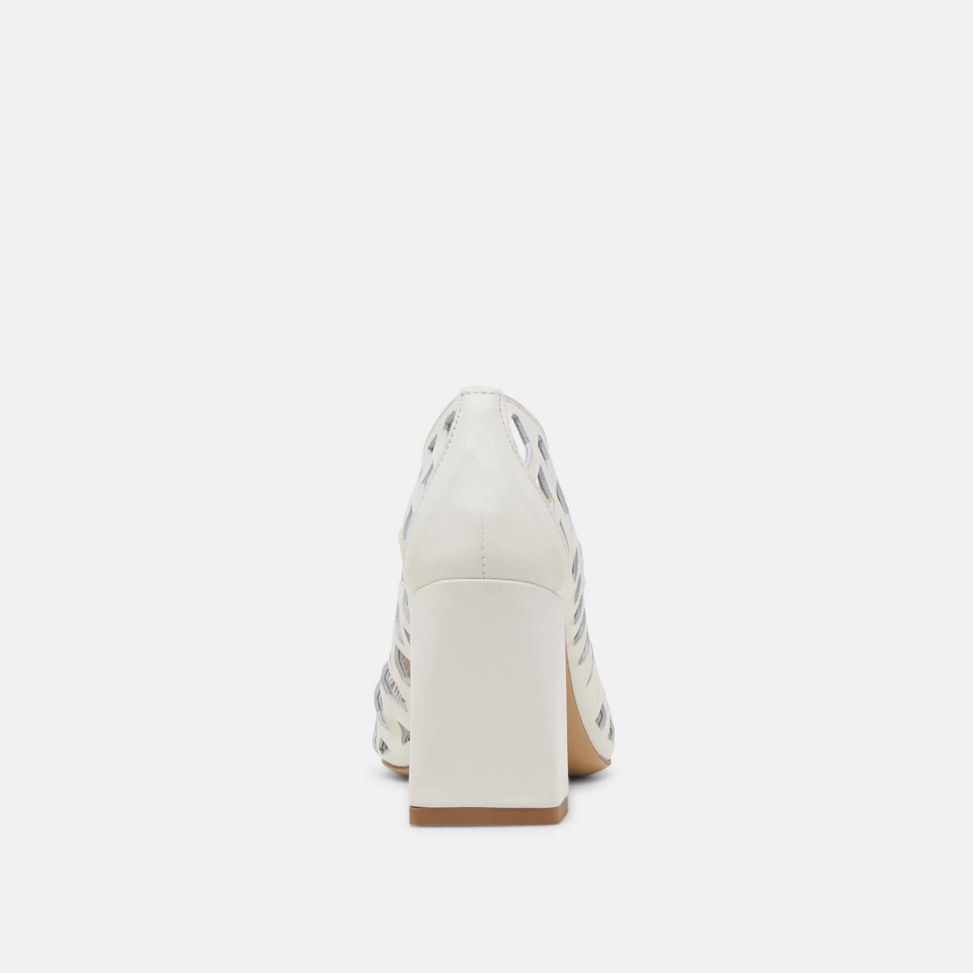 TANYA HEELS BONE WOVEN LEATHER