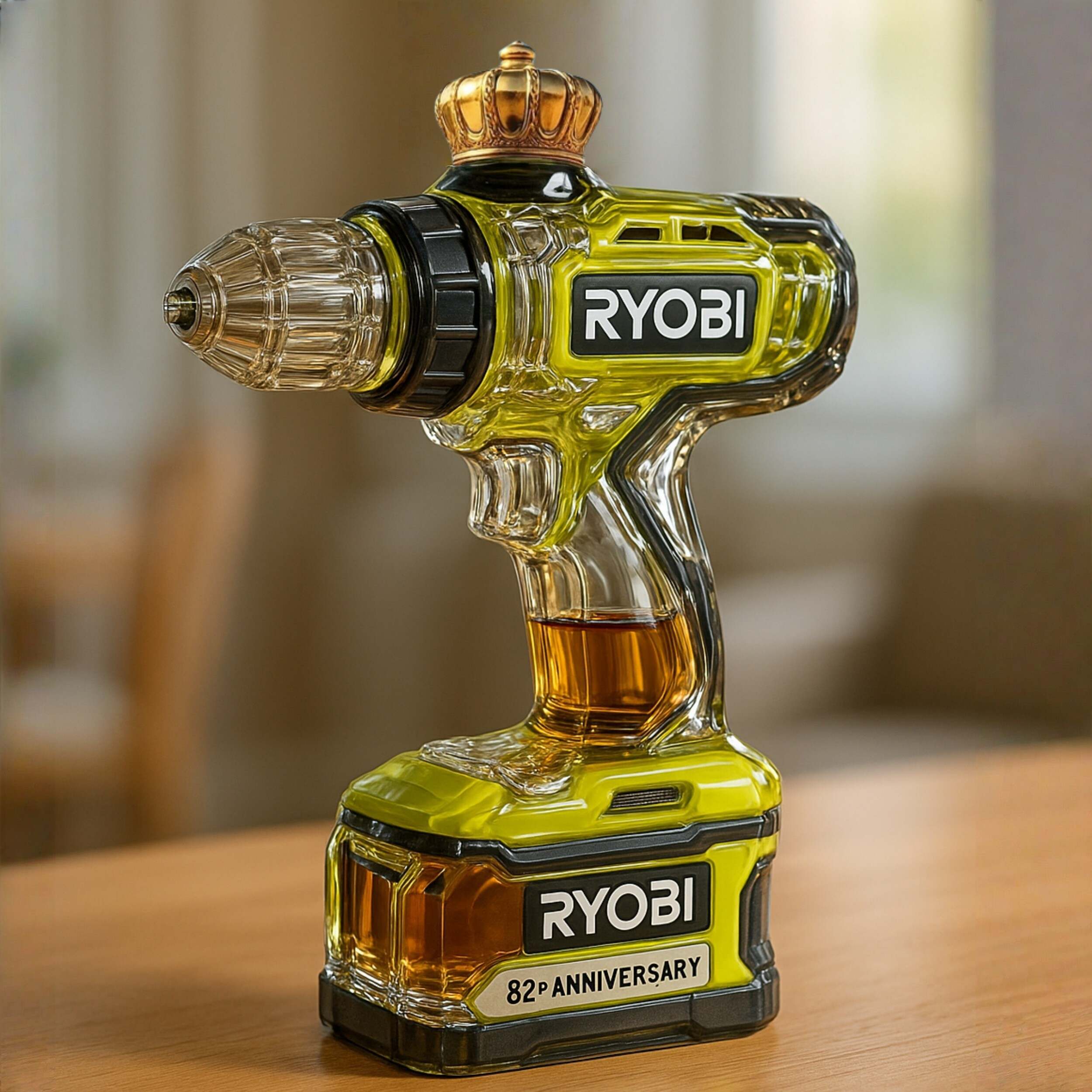 Ryobi Electric Drill 82nd Anniversary Whiskey Bottle