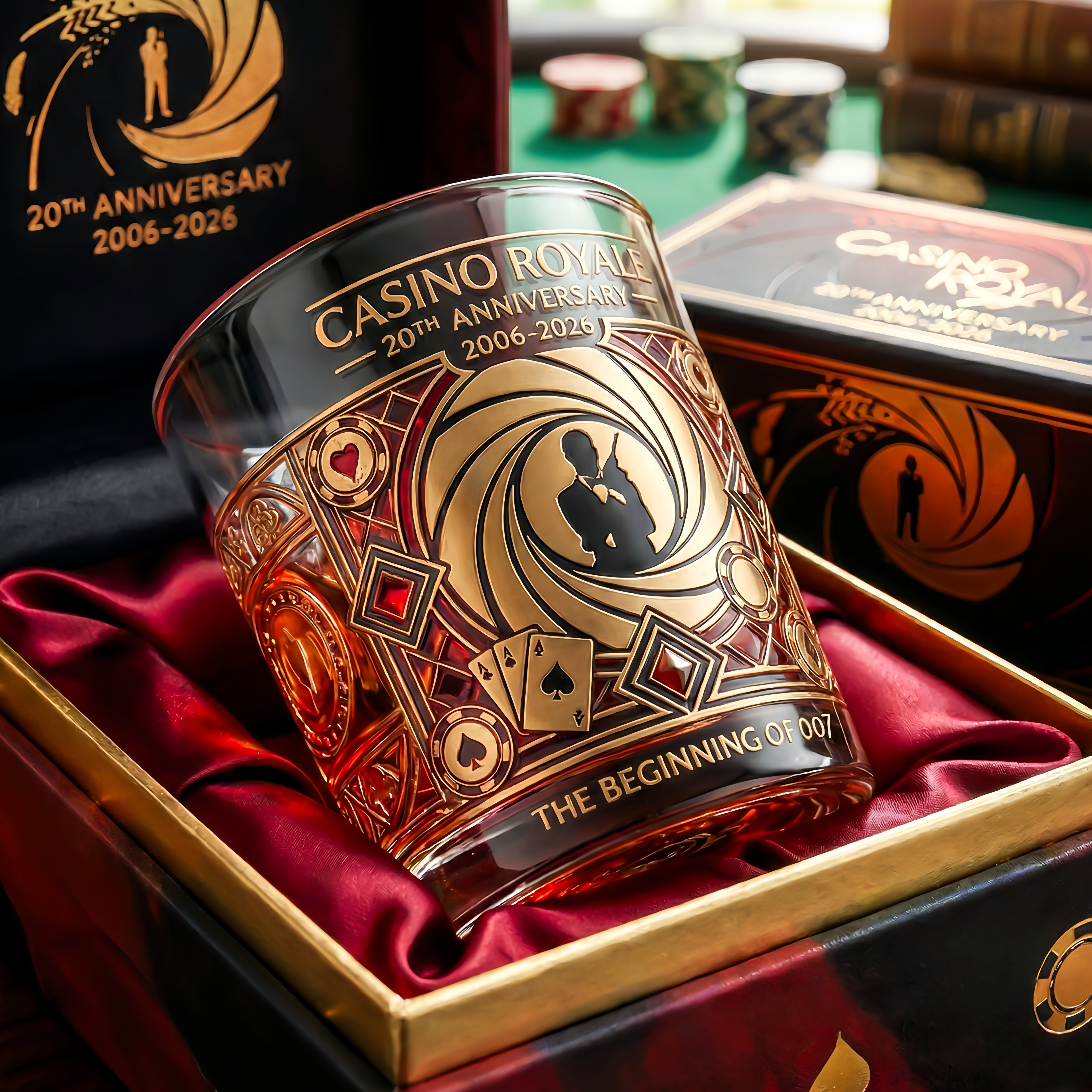 Casino Royale 20th Anniversary Commemorative Whiskey Glass (2006–2026)