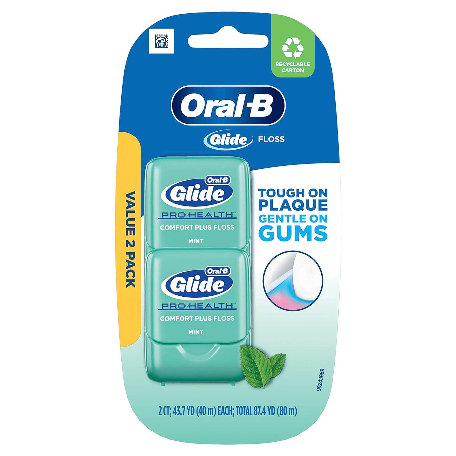 Oral-B Glide Pro-Health Comfort Plus Dental Floss, Mint