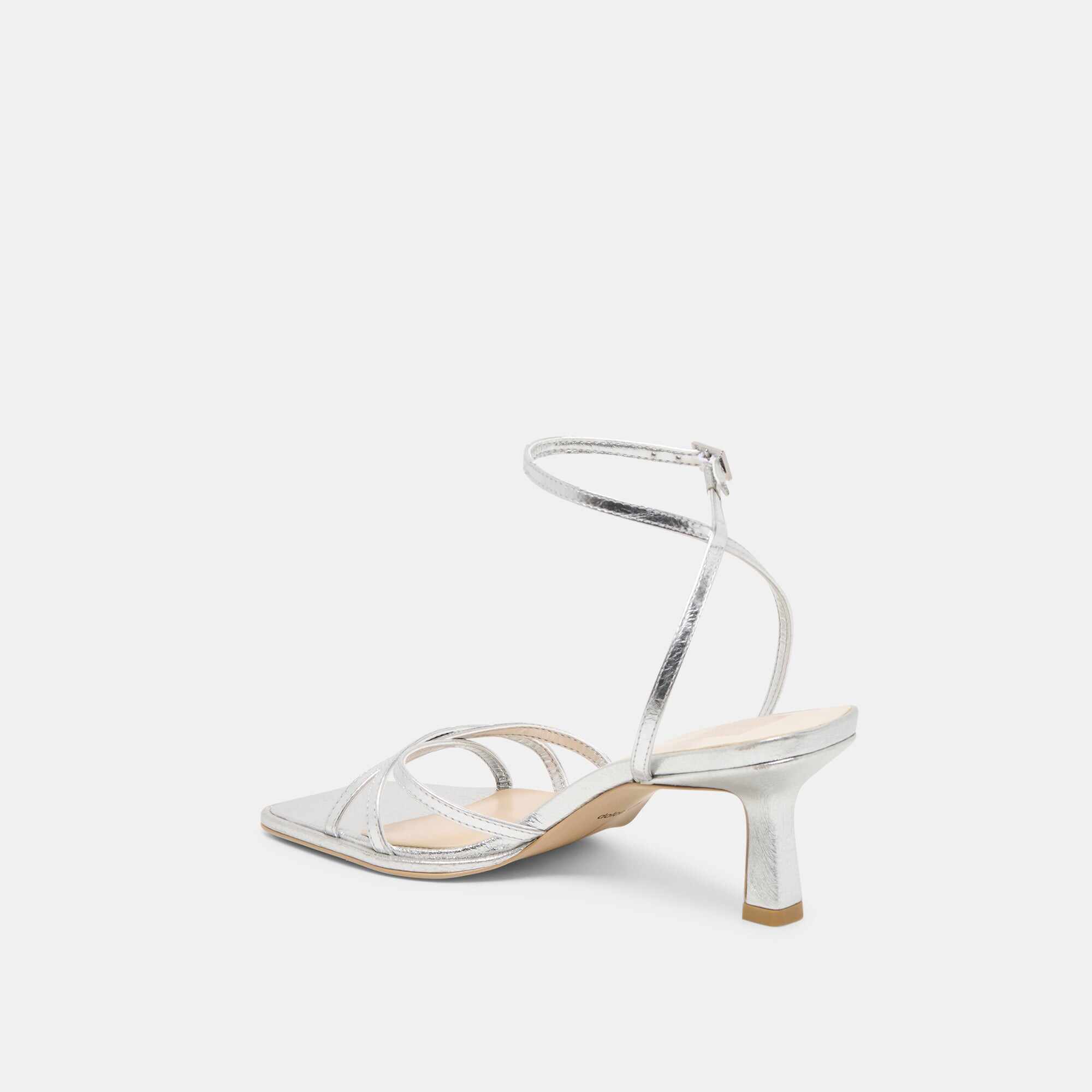 MANJI HEELS SILVER METALLIC LEATHER
