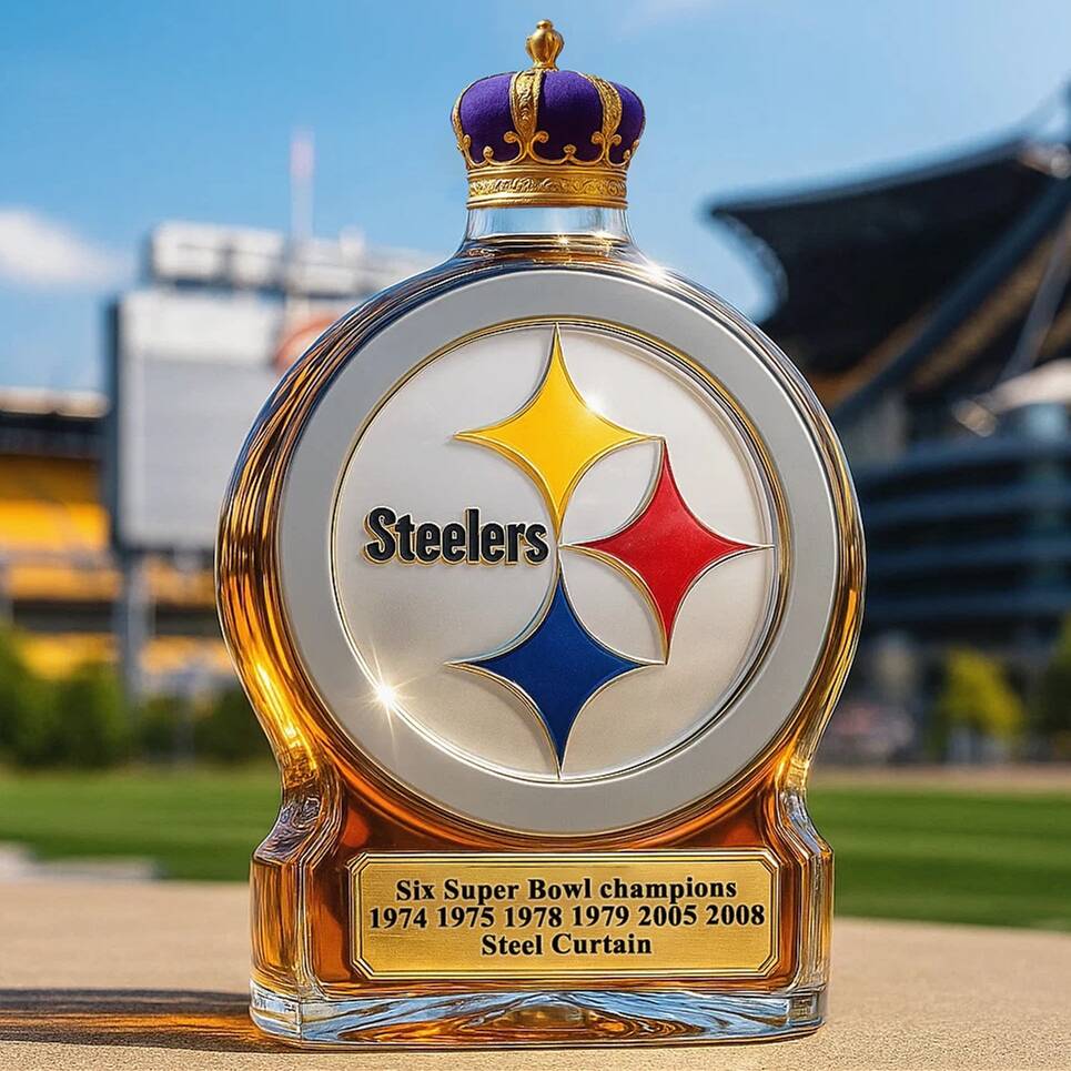 Pittsburgh Steelers Honor Whiskey Bottle