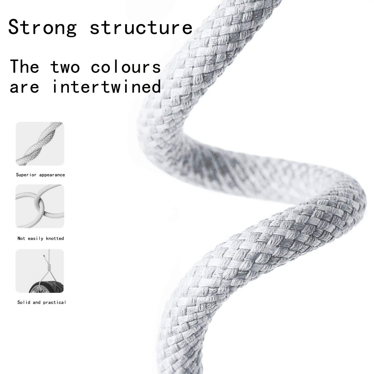 2pcs 60W USB-C to USB-C fast charging cable, 3-foot durable nylon braided flat data cable, suitable for iPhone 15/ Samsung/ Oppo/ Vivo/ Redmi and various Type-C interface products, high-speed transmission and fast charging, Type-C interface