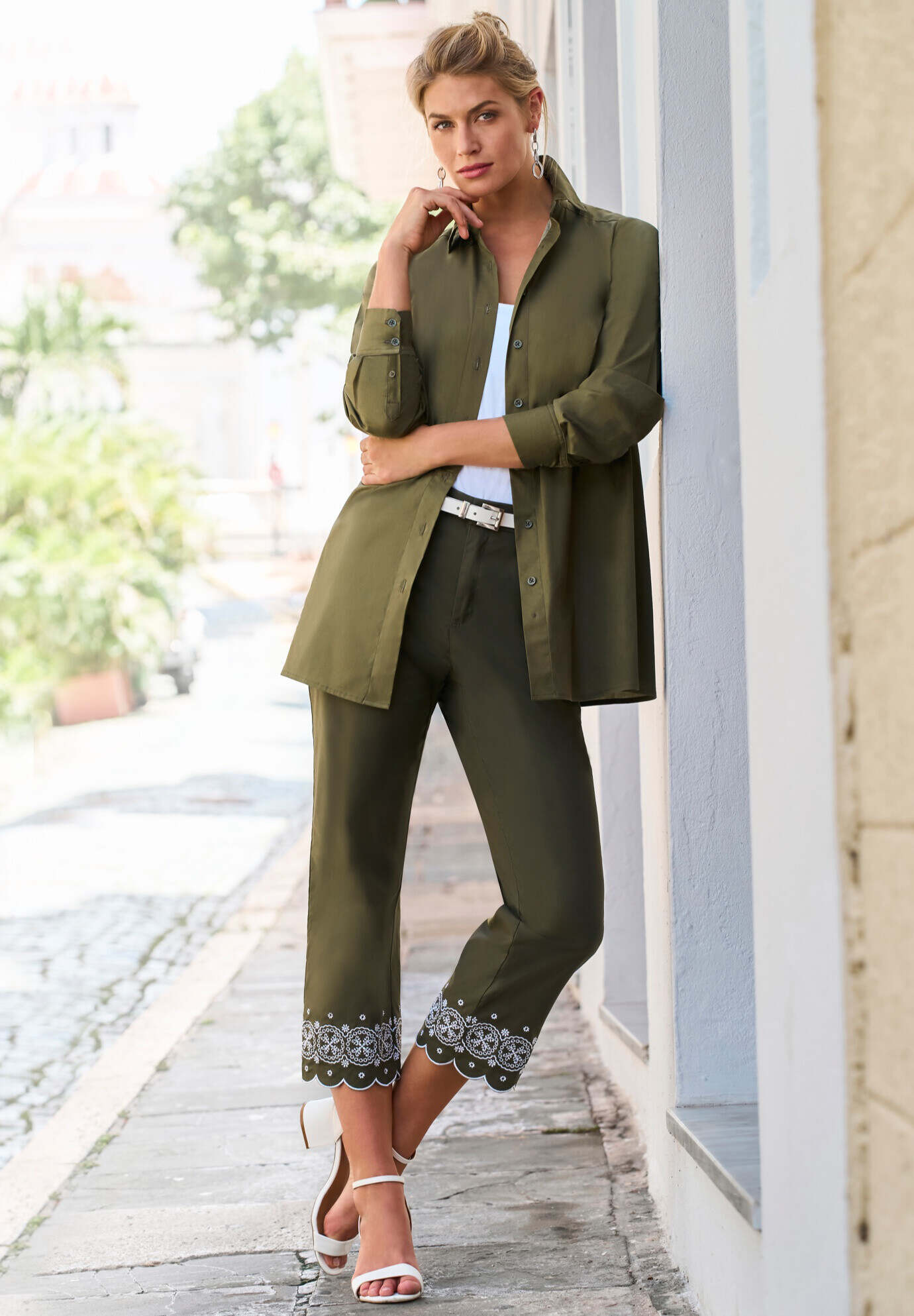 Stretch Poplin Tunic