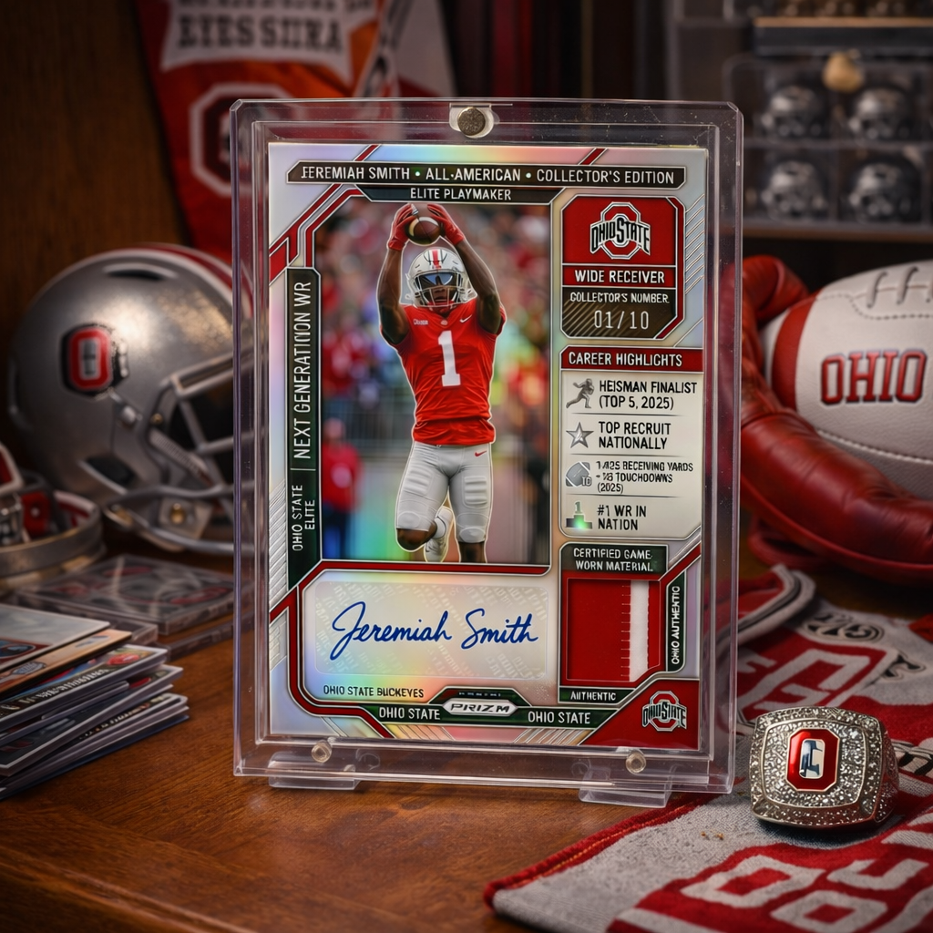 Jeremiah Smith Rookie Auto Patch Prizm Card