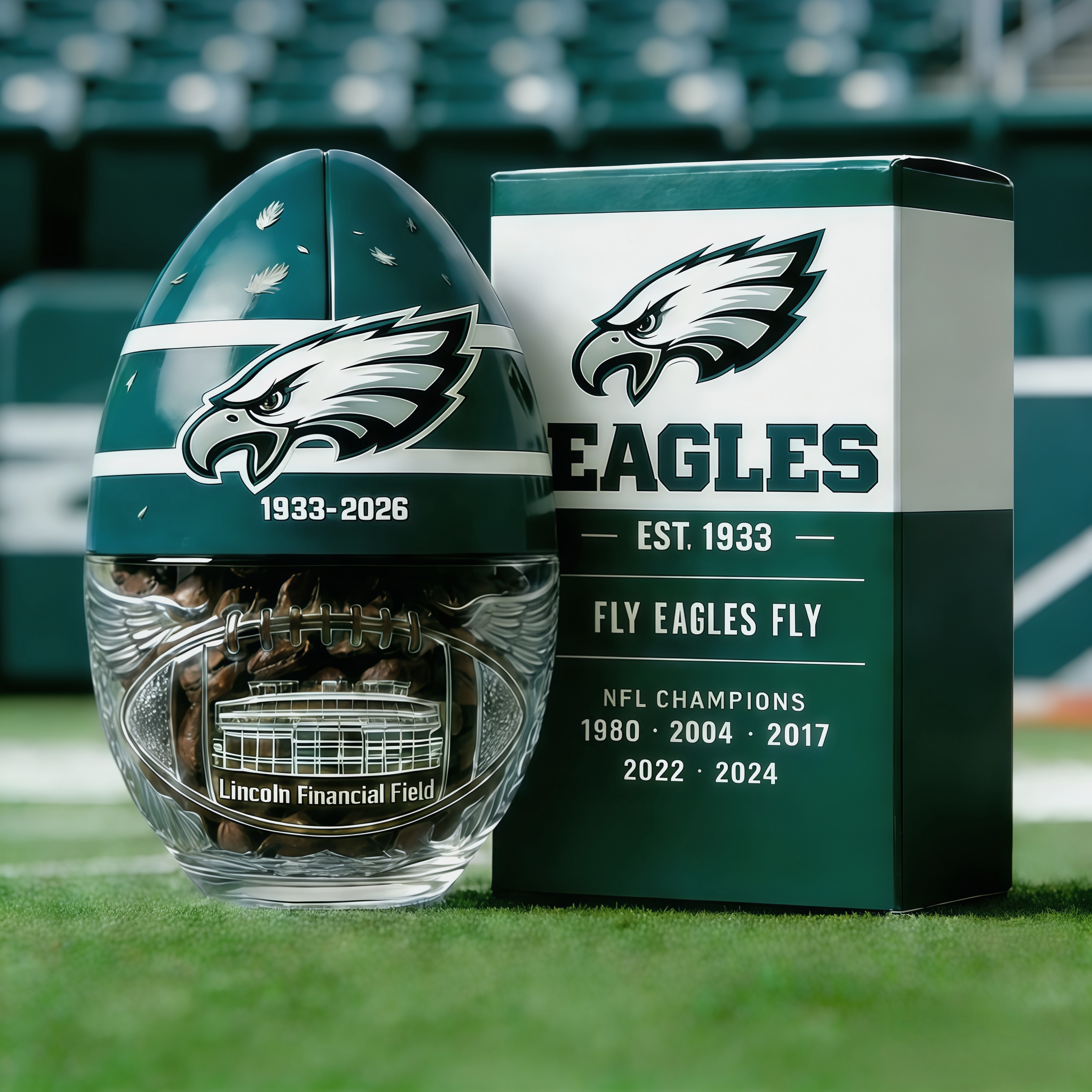 Eagles 93nd Anniversary Footbal Coffee Bean Collector Jar
