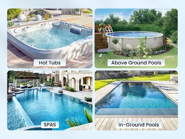 New Upgrade PC18 Pool Vacuum for Above Ground Pool with Telescopic Pole, Running time up to 1H, Handheld Design with Powerful Suction up to 18.5 gallon/min Ideal for Leaves, Debris