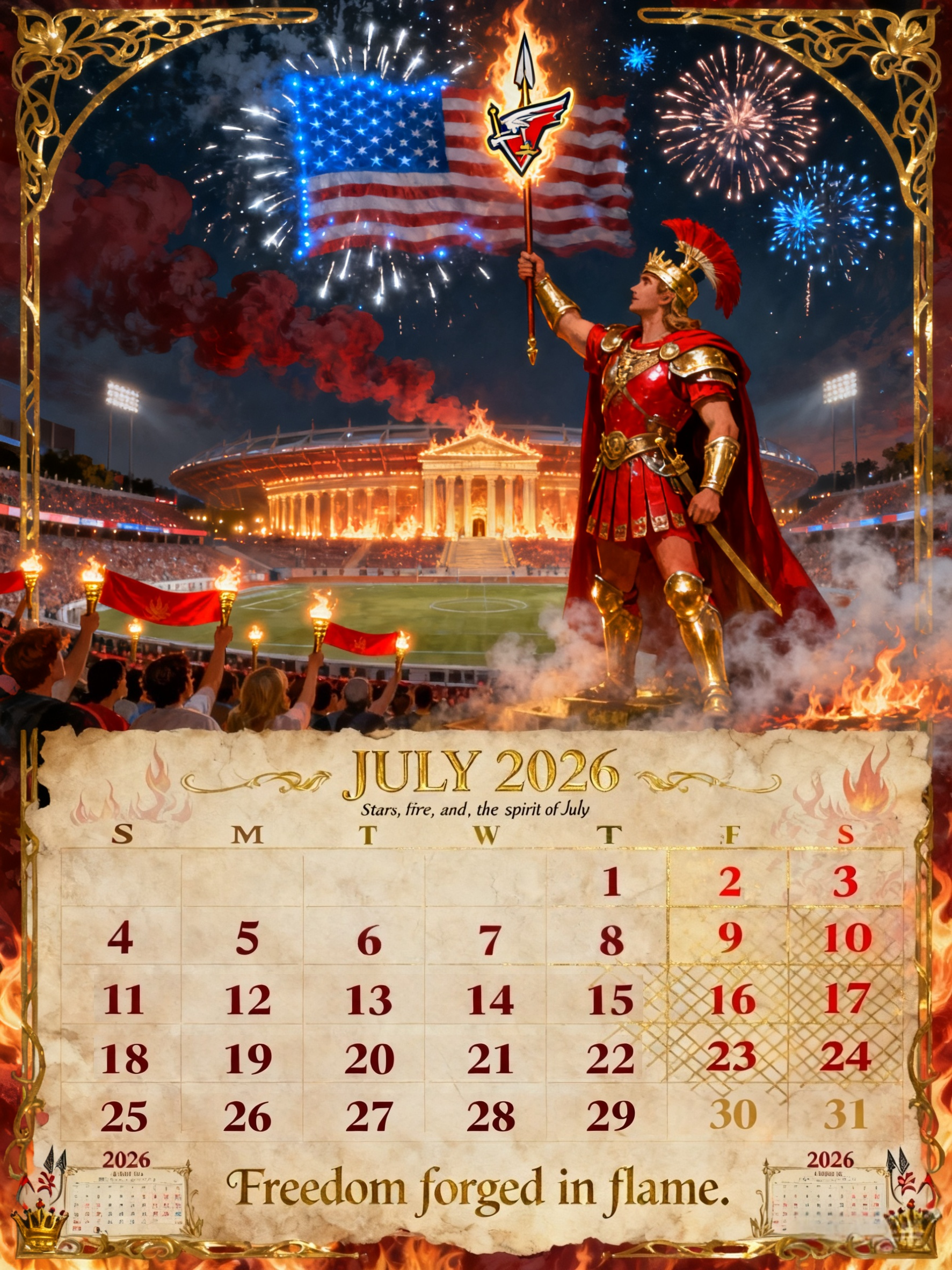 🏈 Kingdom of Fire – Kansas City Chiefs 2026 Collector’s Calendar