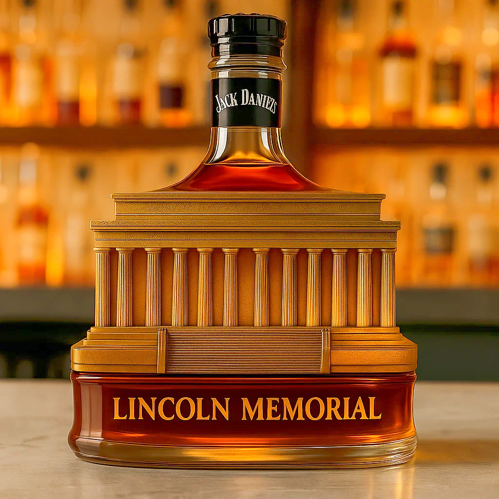 Lincoln Memorial Whisky Bottle