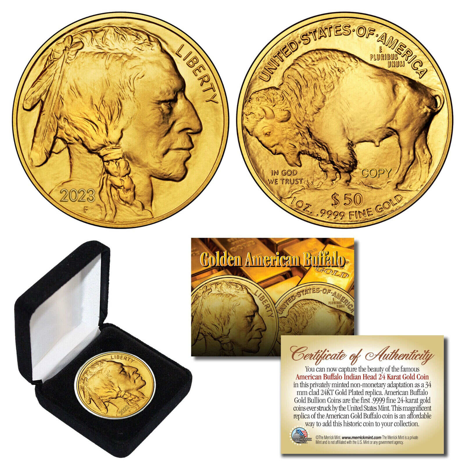 2023 American Gold Buffalo 1 oz $50 - BU Coin