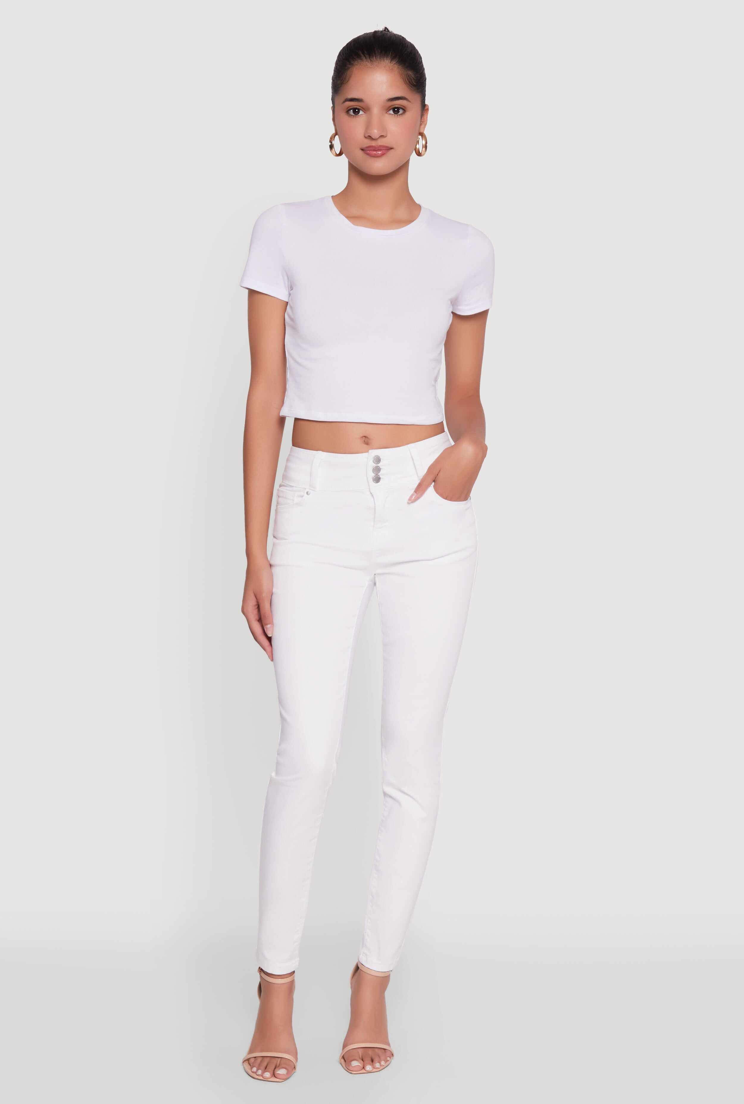 WAX High Waisted Push Up Skinny Jeans