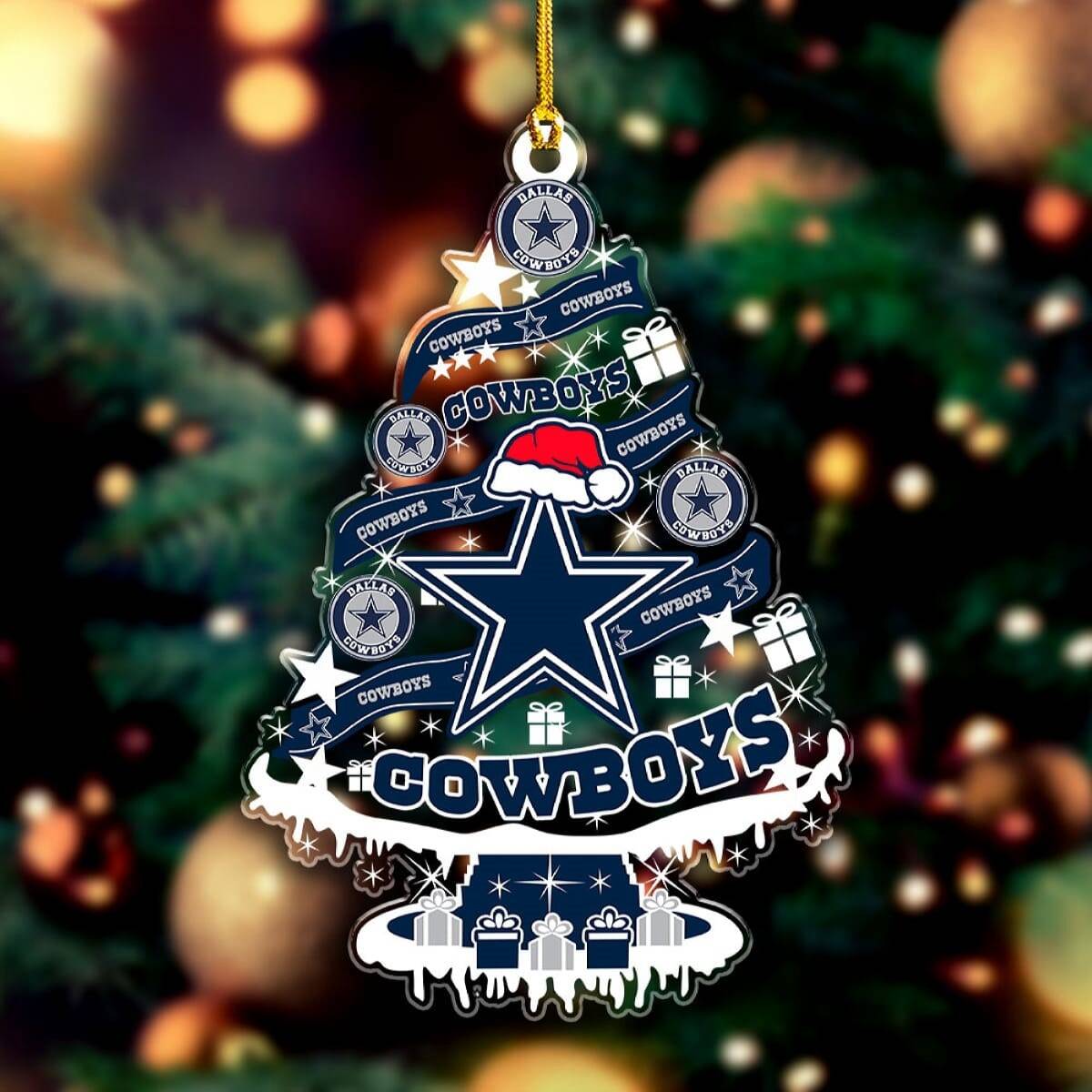 Dallas Cowboys Celebration Pose Christmas Ornament