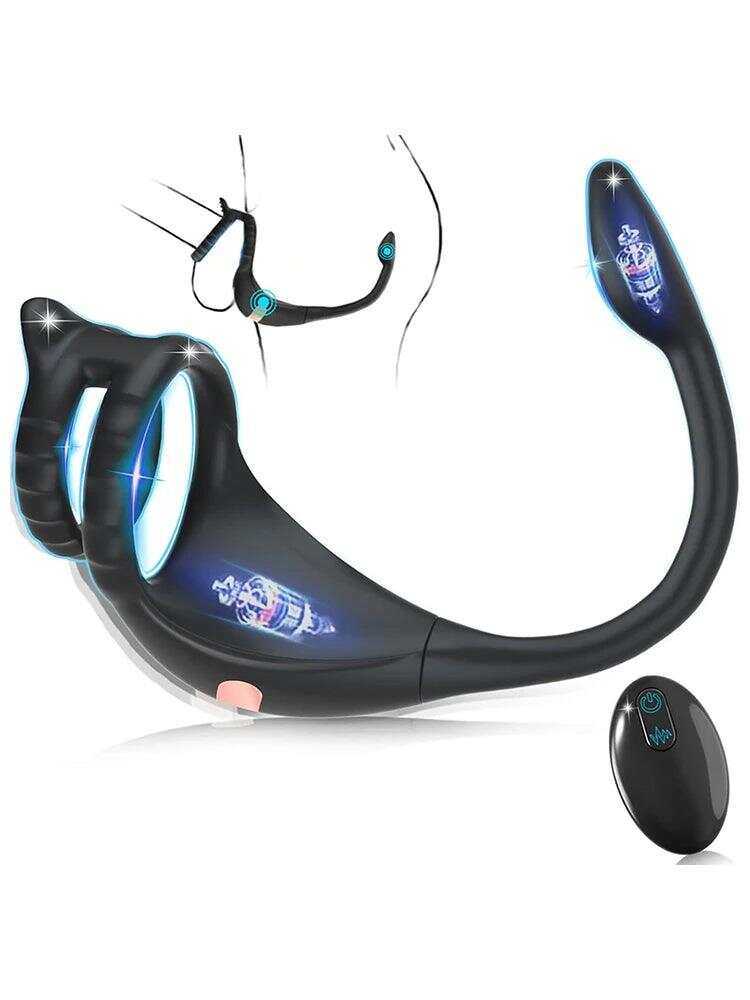 Vibrating Cock Ring & Taint Stimulator – Remote Control Anal Plug & Prostate Massager