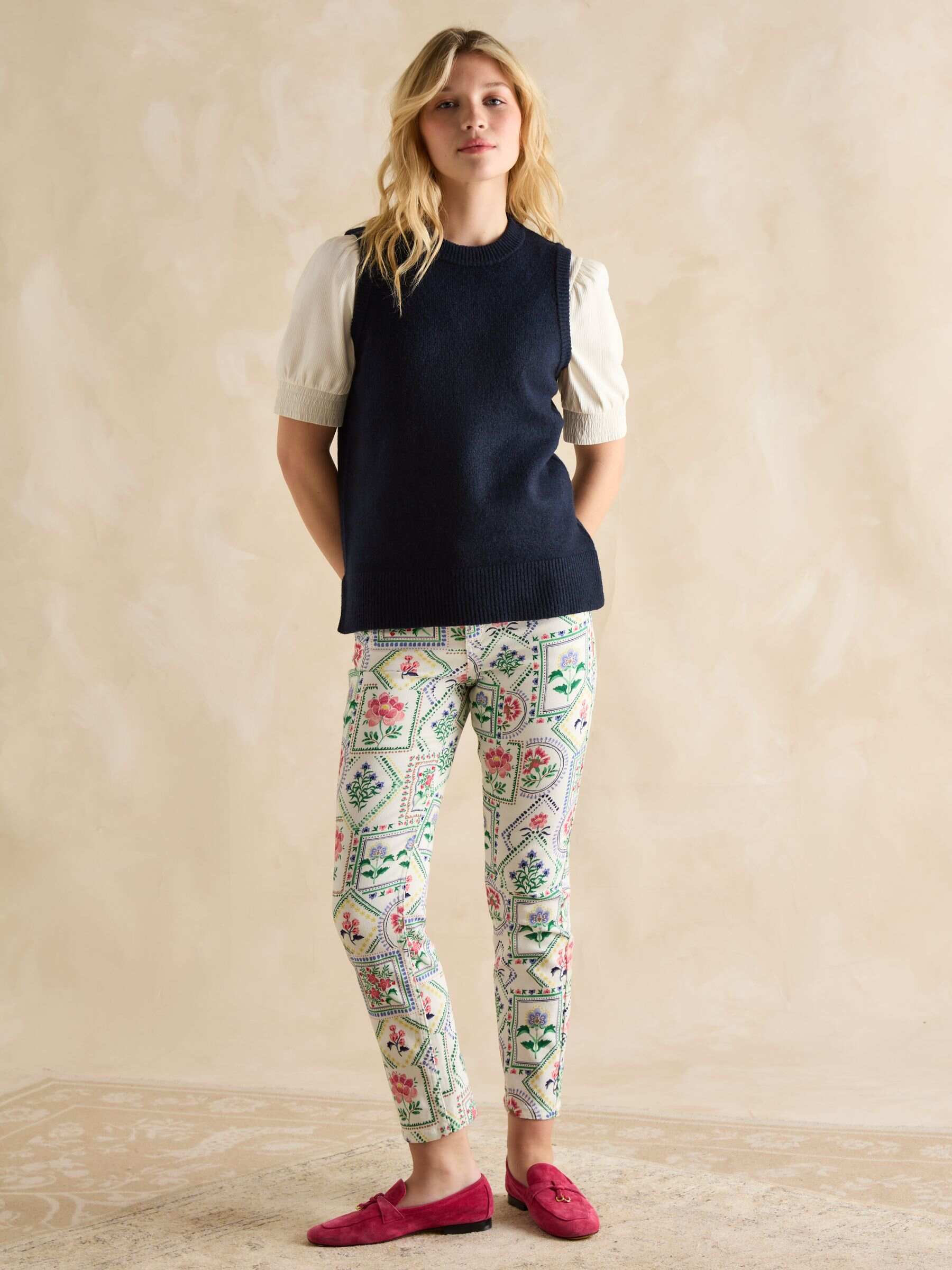 Holly Navy Blue Knitted Vest