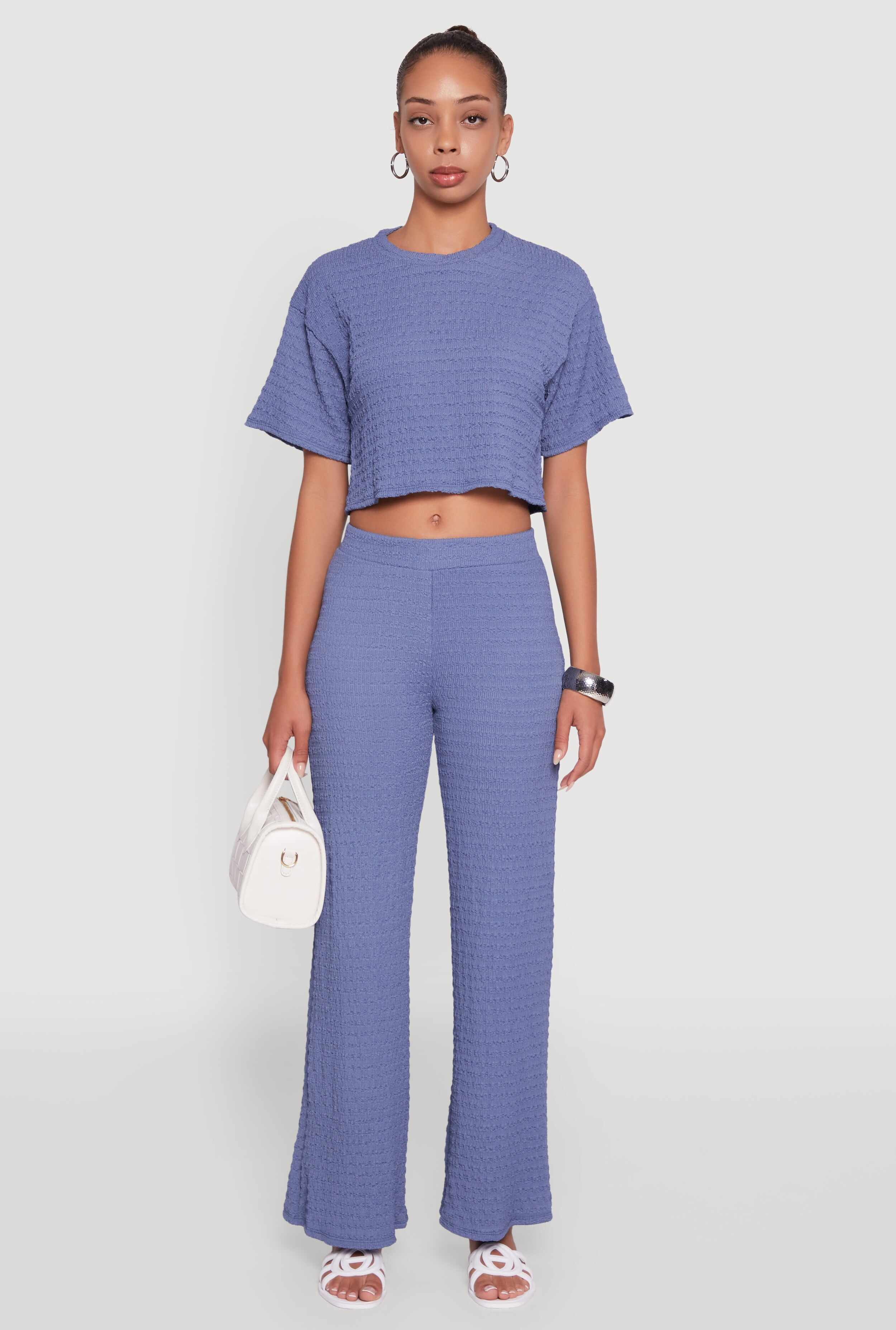 Textured Knit Boxy Crop Top