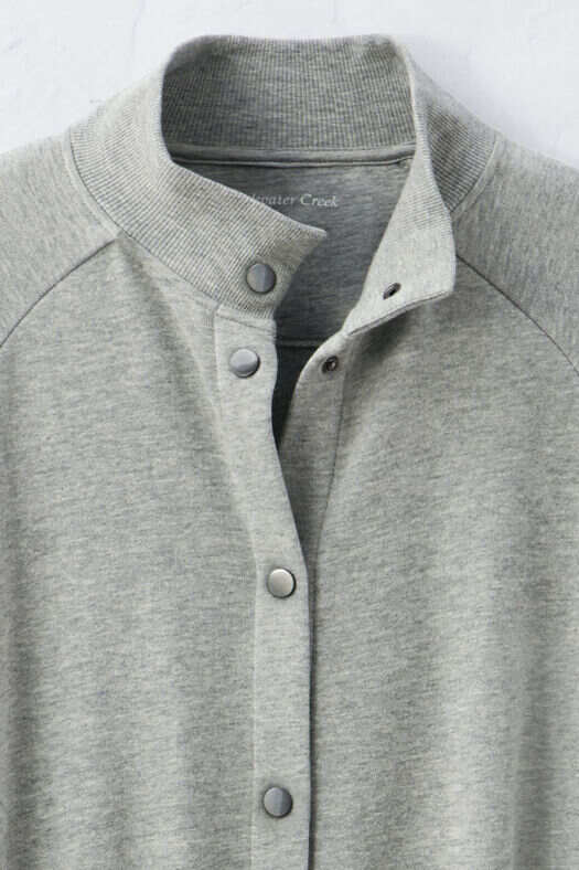 Snap-Front Sweatshirt Lounger