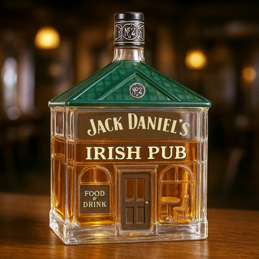 Irish Pub-Inspired Whiskey Bottle