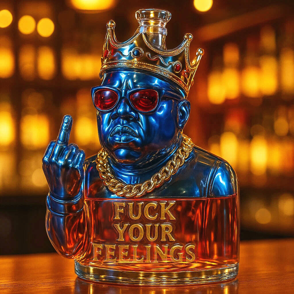 👑Funny The Notorious B.I.G Whiskey Bottle