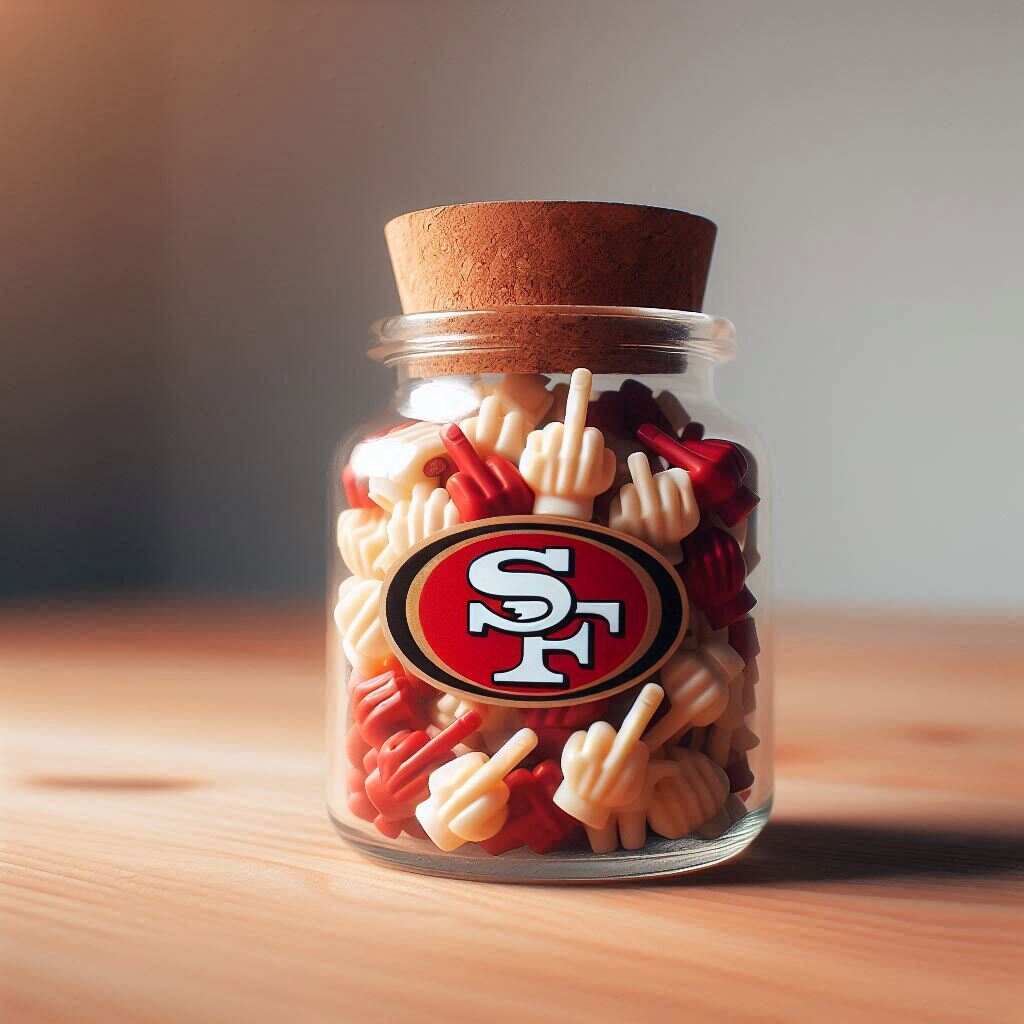 Funny Football Team Middle Finger Jar