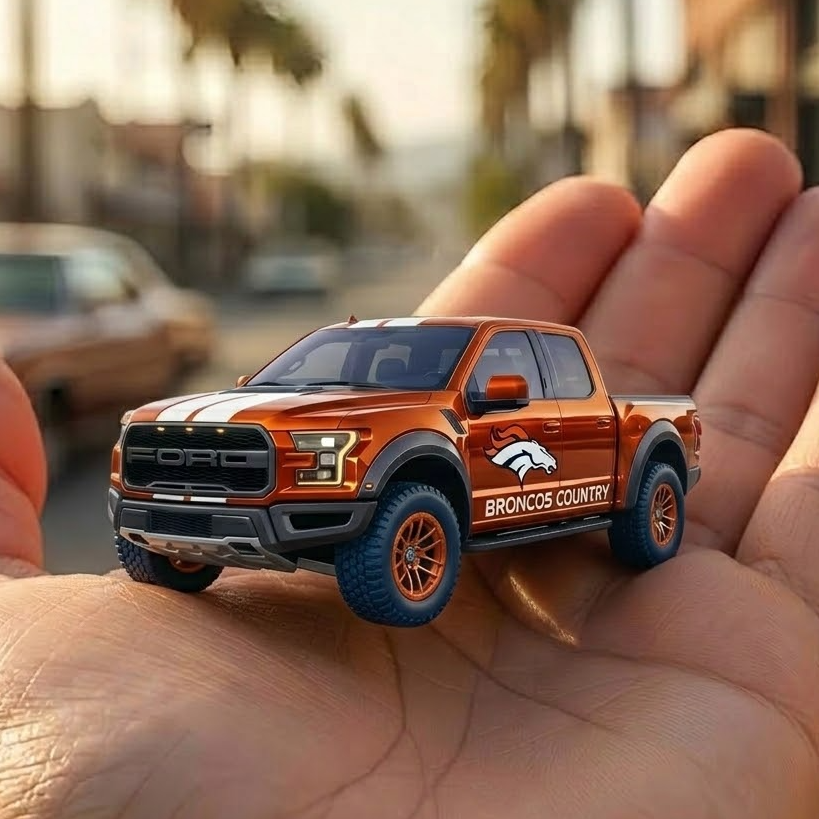 Hot Wheels Ford F-150 Denver Broncos Edition