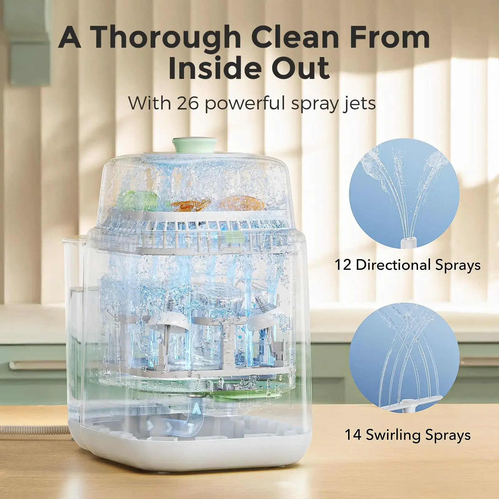 All-in-One Baby Bottle Washer, Sterilizer & Dryer | Multi-Function Cleaner for Bottles, Breast Pump Parts & Baby Gear